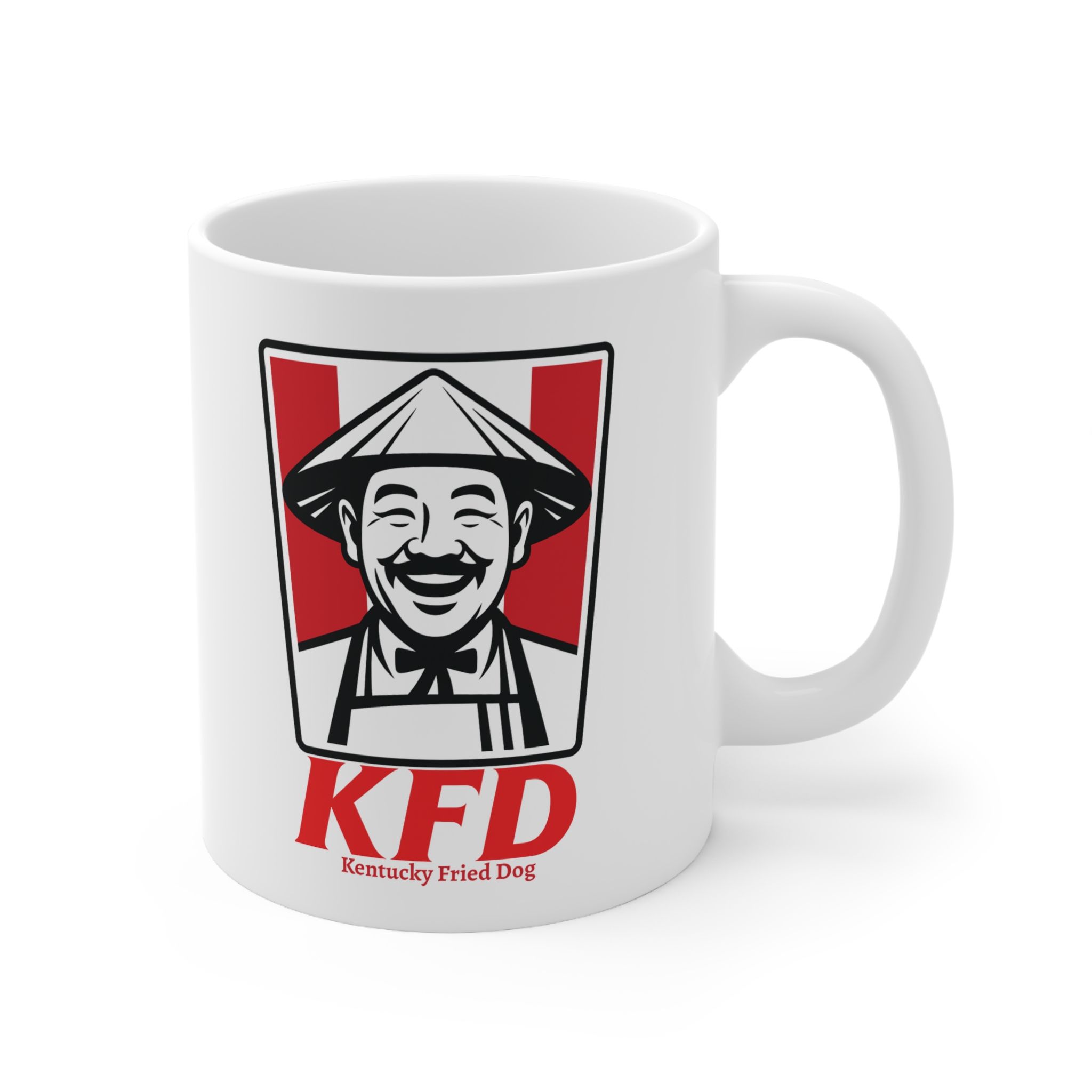 KFD – Kentucky Fried Dog parody mug. Funny Work Ceramic Coffee Cups, 11oz, 15oz - Image 3