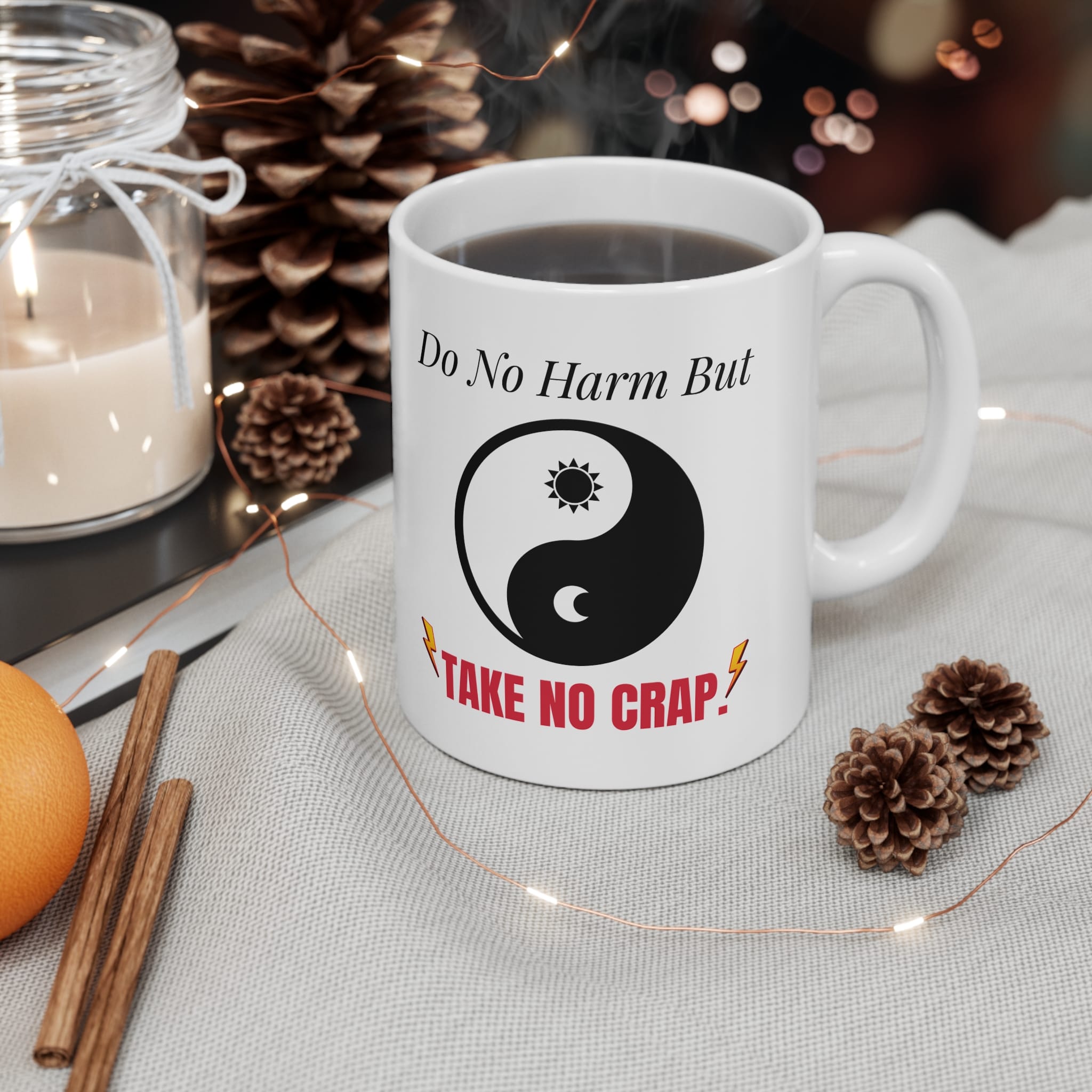Do No Harm But Take No Crap Funny Work Mug by RudeCuppa