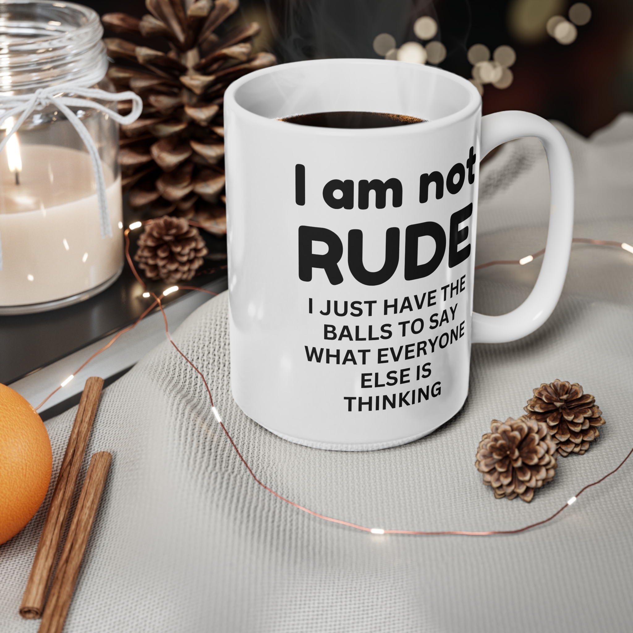 I Am Not Rude Mug - Ceramic Coffee Cups, 11oz, 15oz - Image 8