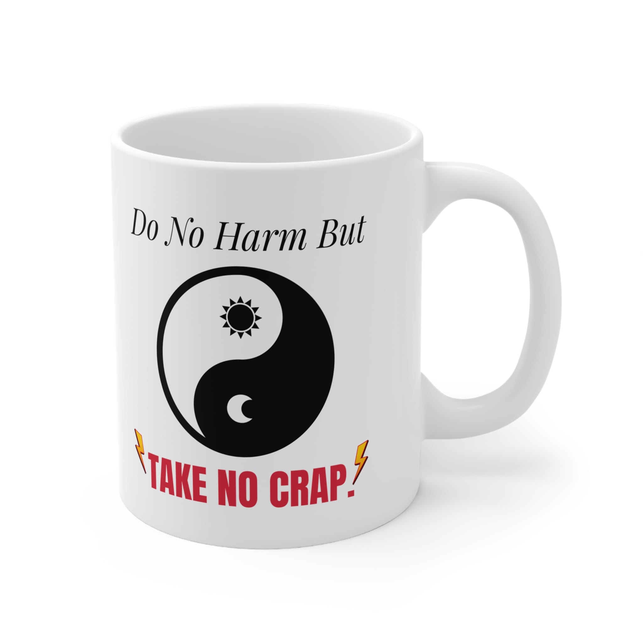 Do No Harm But Take No Crap Funny Work Mug by RudeCuppa