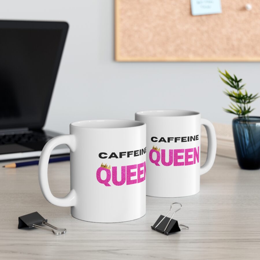 Caffeine Queen - Ceramic Coffee Cups, 11oz, 15oz - Image 4