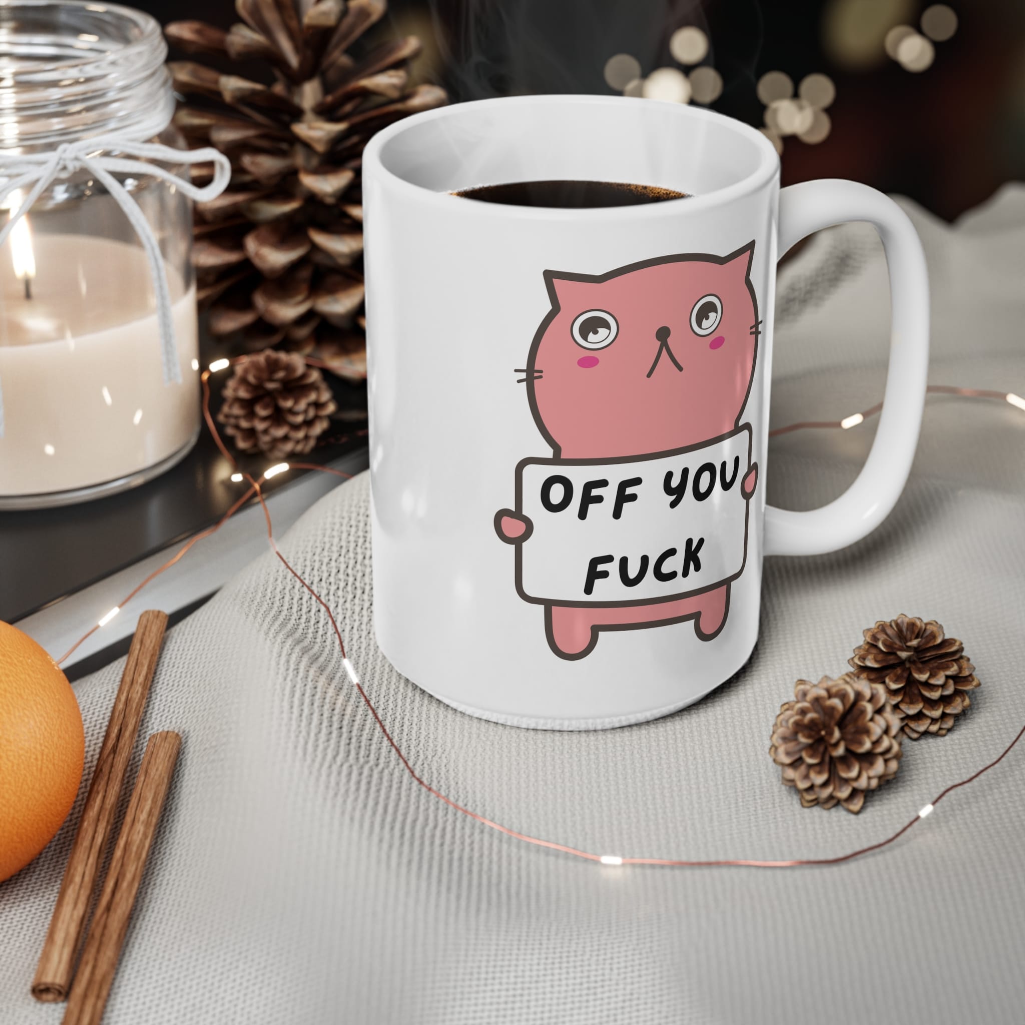 Off You F*ck Funny Rude Mug by RudeCuppa