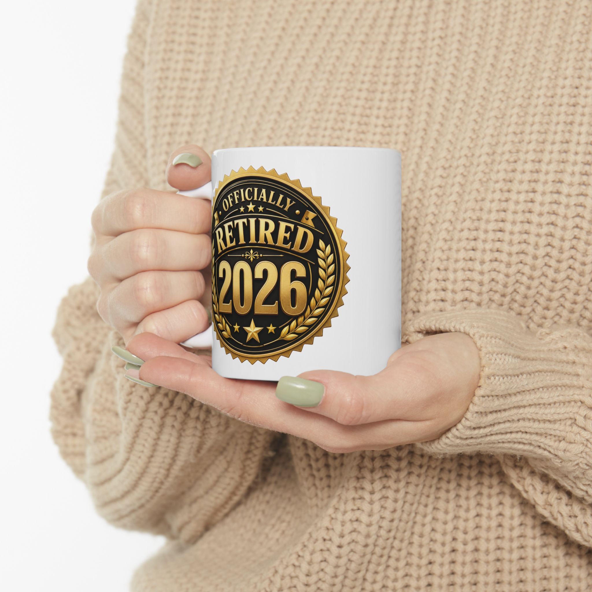 Officially Retired 2026 - Funny Retirement Ceramic Mug, (11oz, 15oz) - Image 3