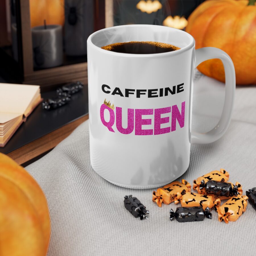 Caffeine Queen - Ceramic Coffee Cups, 11oz, 15oz - Image 12