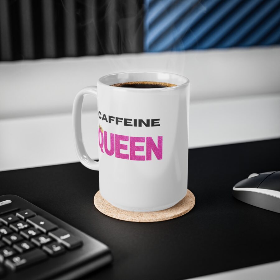 Caffeine Queen - Ceramic Coffee Cups, 11oz, 15oz - Image 10