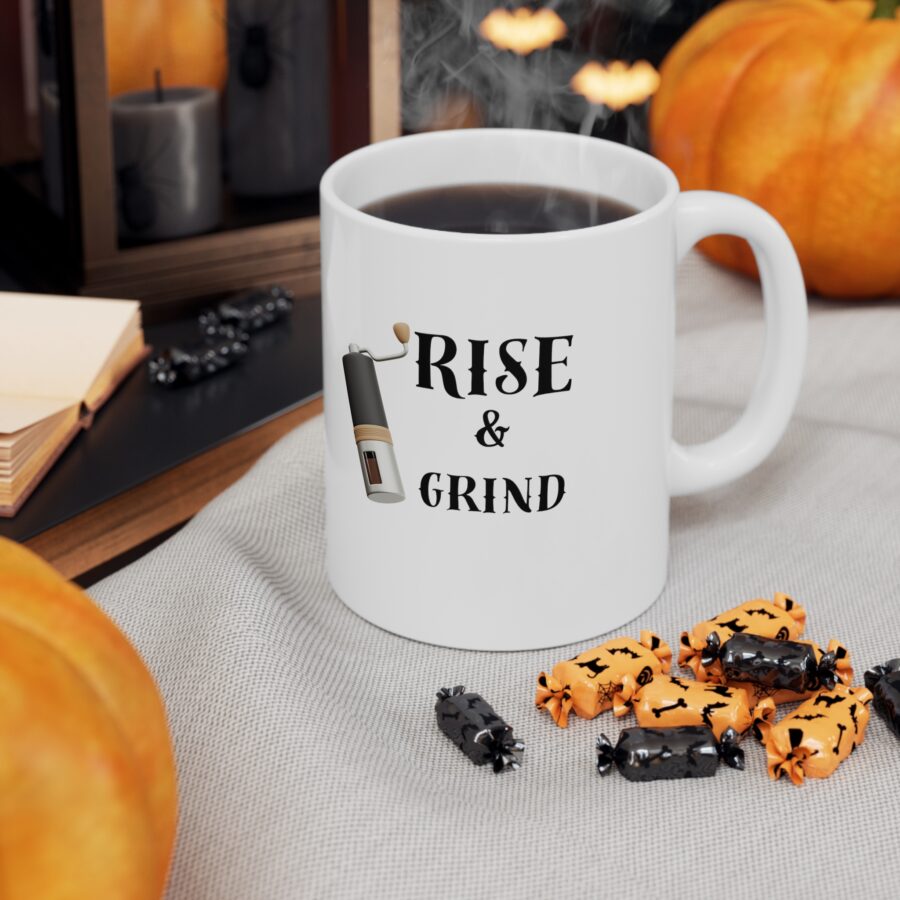 Rise and Grind Mug - Ceramic Coffee Cups, 11oz, 15oz - Image 6