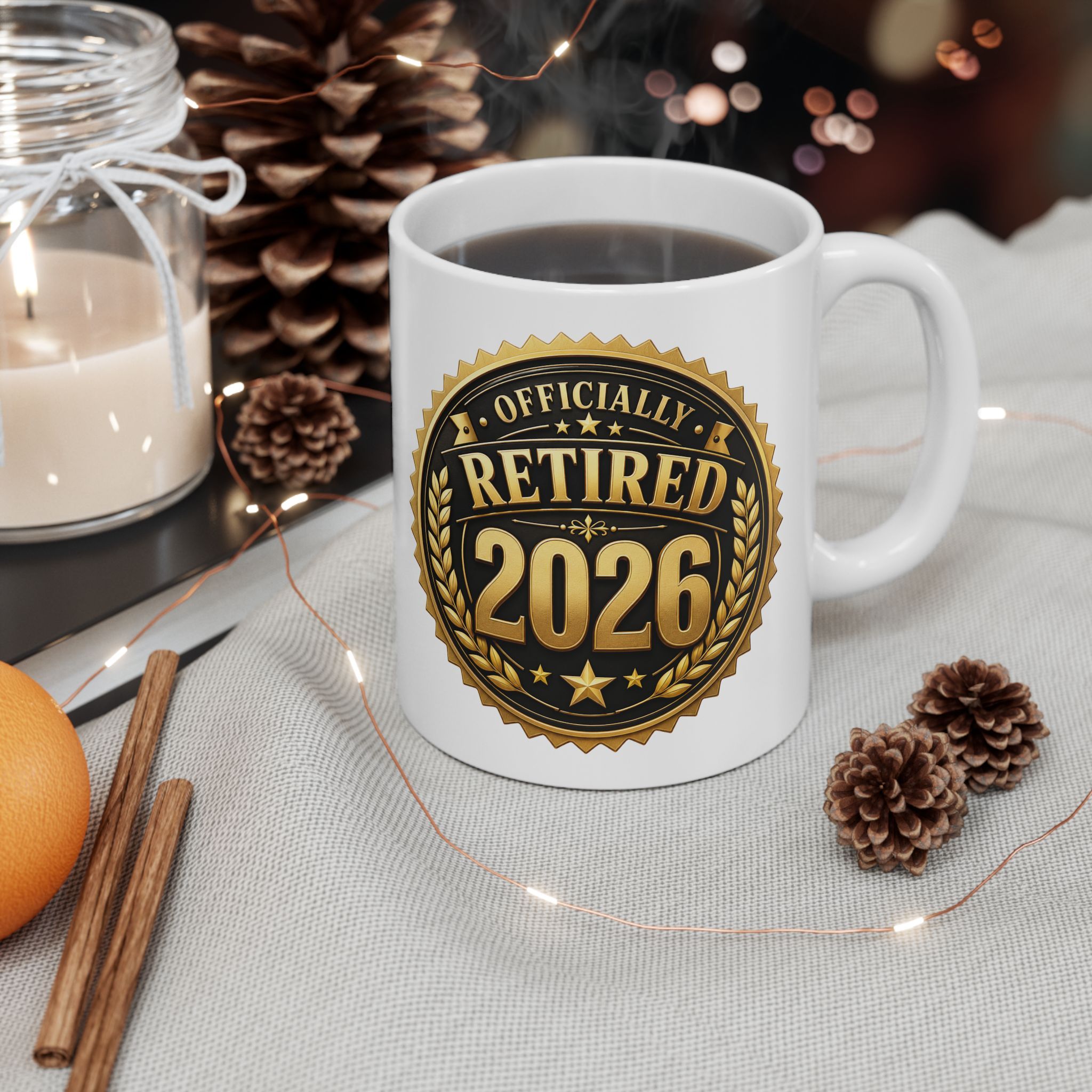 Officially Retired 2026 - Funny Retirement Ceramic Mug, (11oz, 15oz) - Image 4