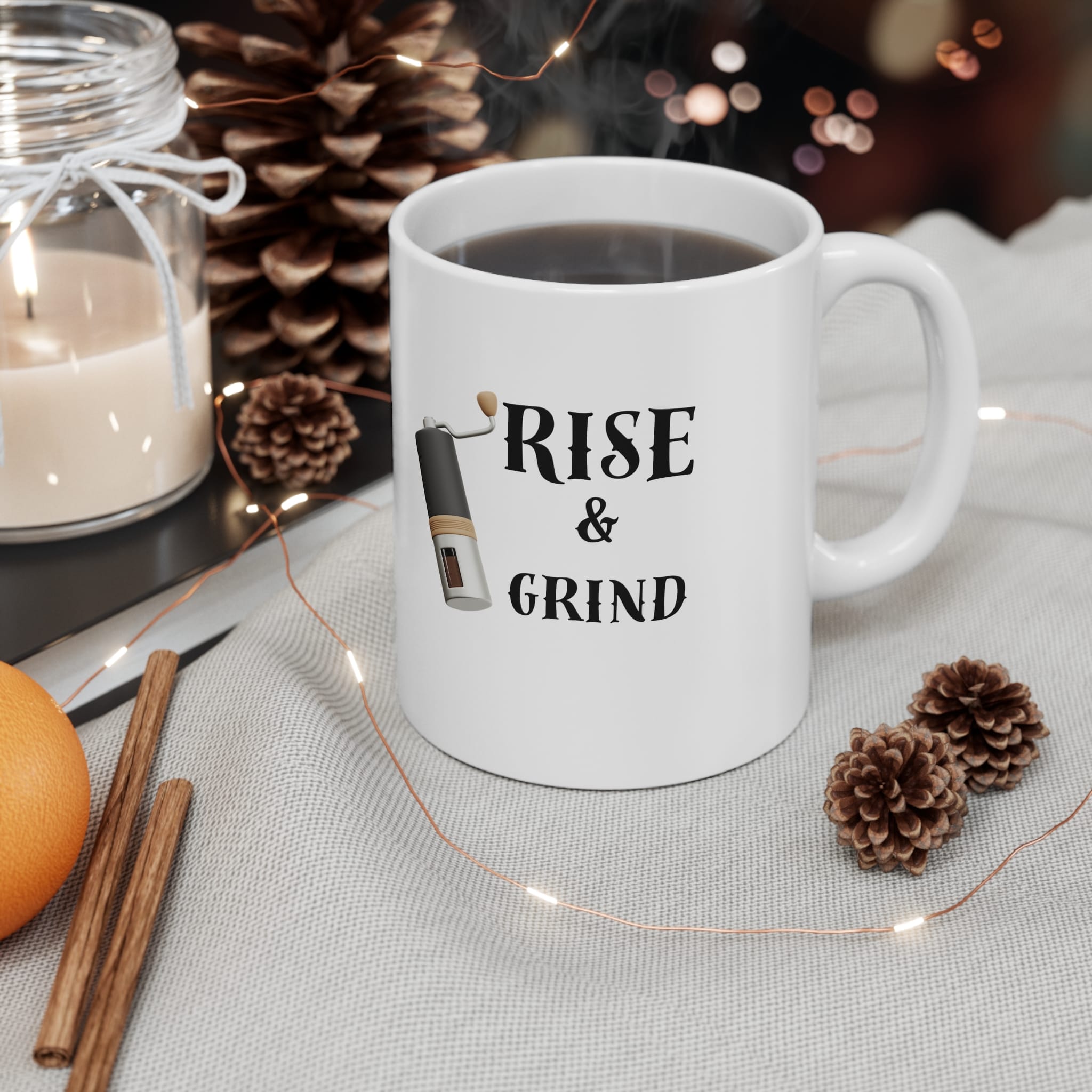 Rise And Grind Funny Mug by RudeCuppa