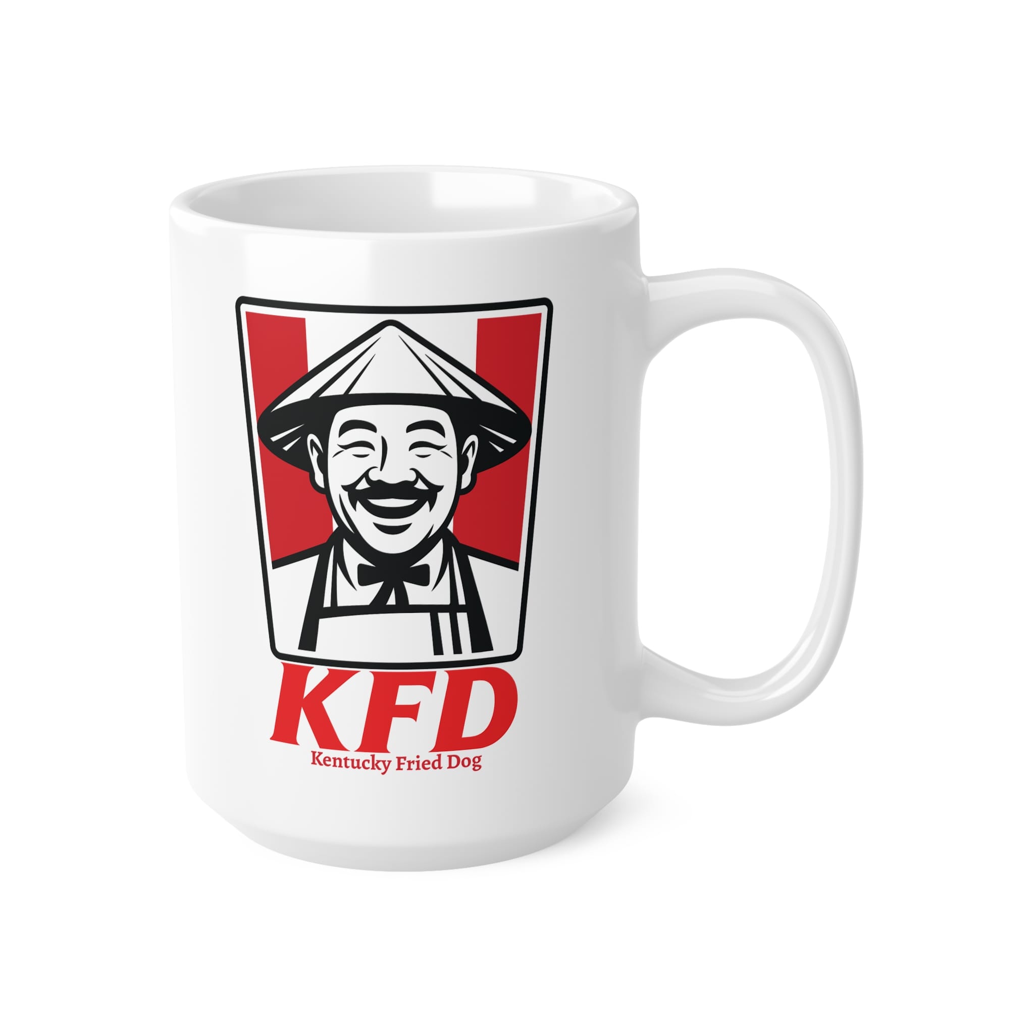 KFD Kentucky Fried Dog Funny Parody Mug by RudeCuppa