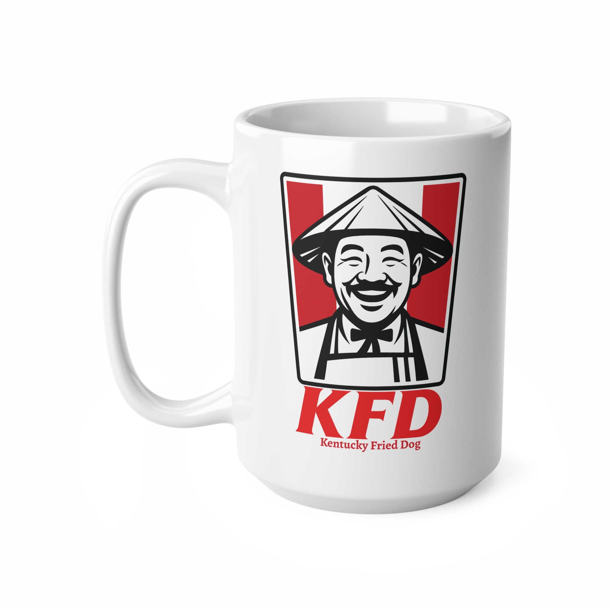 KFD Kentucky Fried Dog Funny Parody Mug by RudeCuppa