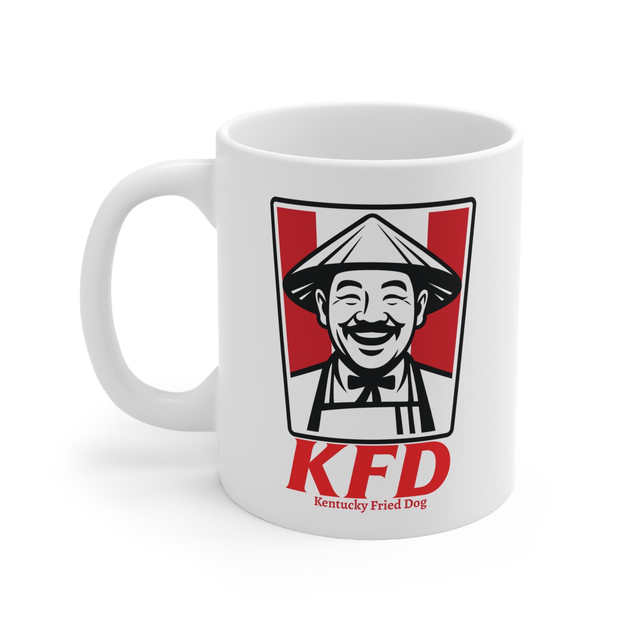 KFD – Kentucky Fried Dog parody mug. Funny Work Ceramic Coffee Cups, 11oz, 15oz - Image 2