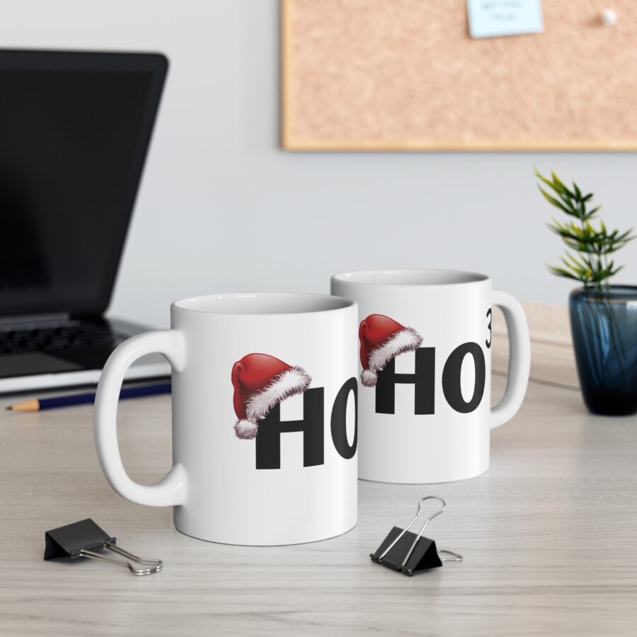HO HO HO Christmas Mug - Ceramic Coffee Cups, 11oz, 15oz - Image 4