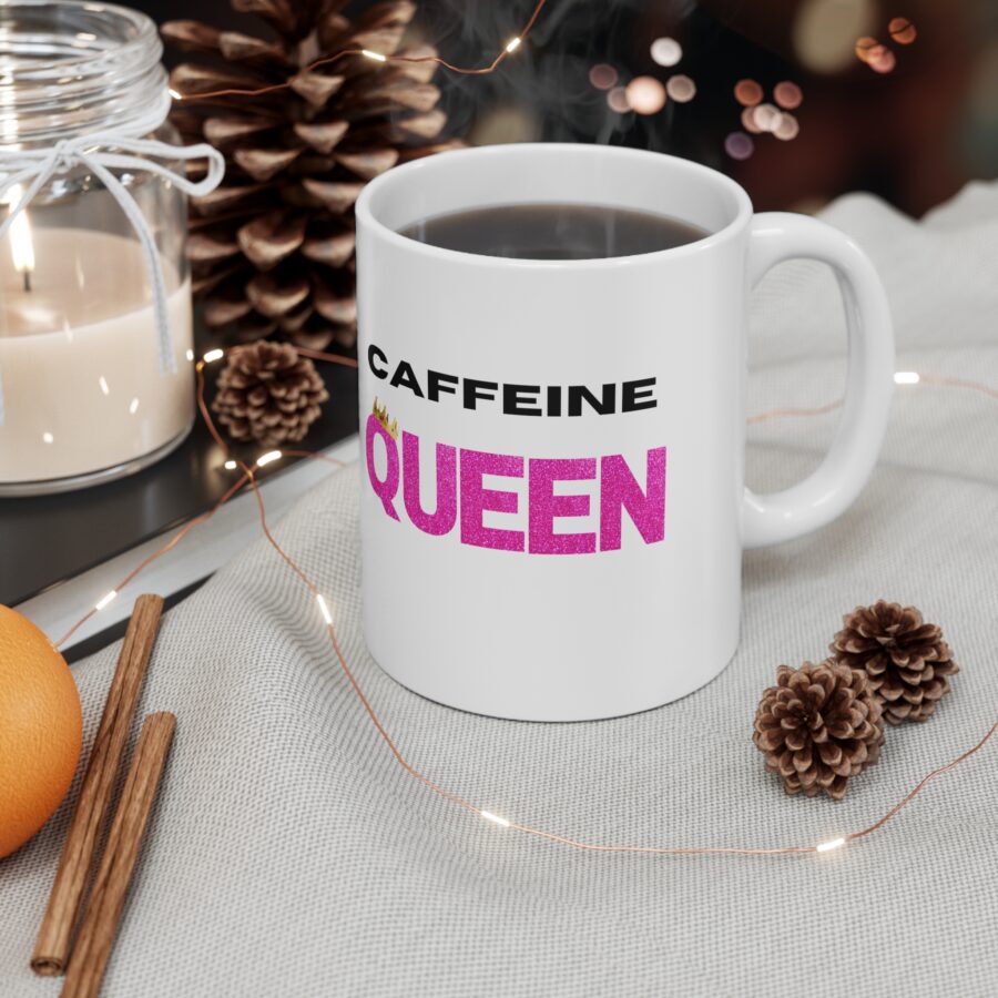 Caffeine Queen - Ceramic Coffee Cups, 11oz, 15oz - Image 3