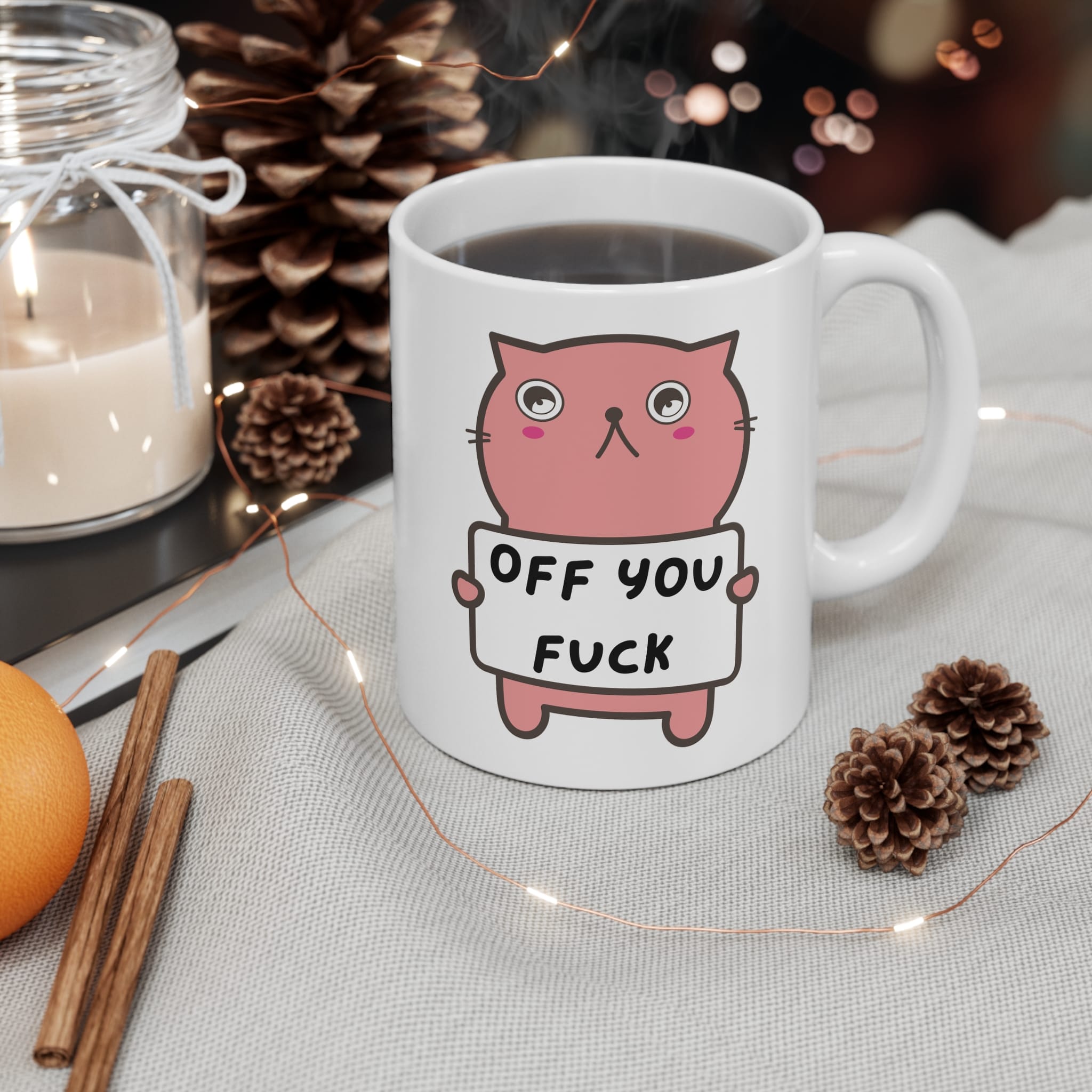 Off You F*ck Funny Rude Mug by RudeCuppa
