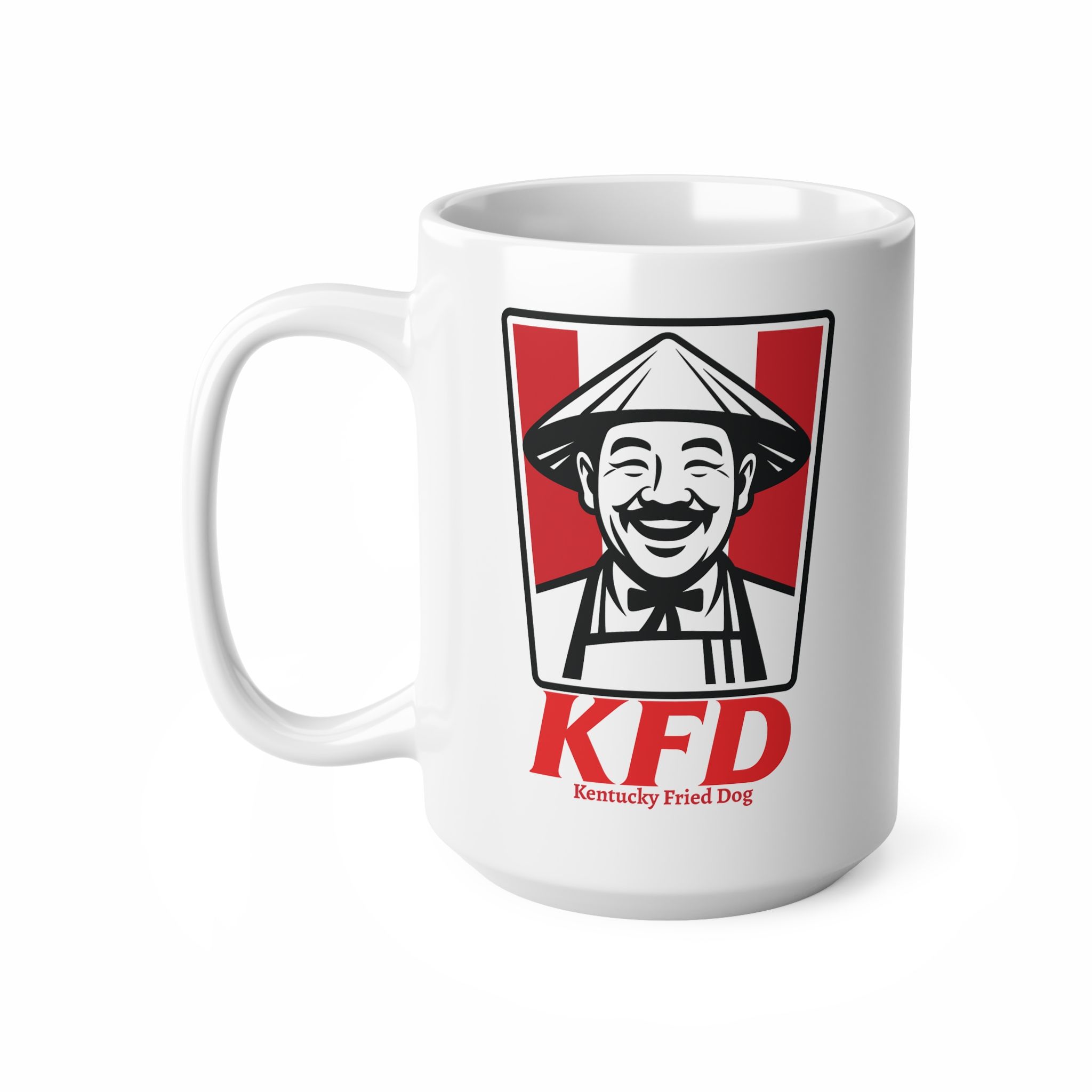 KFD – Kentucky Fried Dog parody mug. Funny Work Ceramic Coffee Cups, 11oz, 15oz