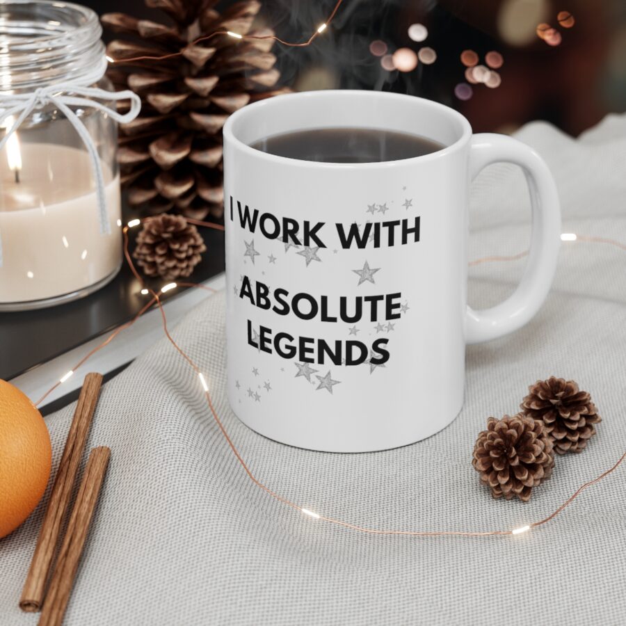 I work with Absolute Legends - Ceramic Coffee Cups, 11oz, 15oz - Image 3