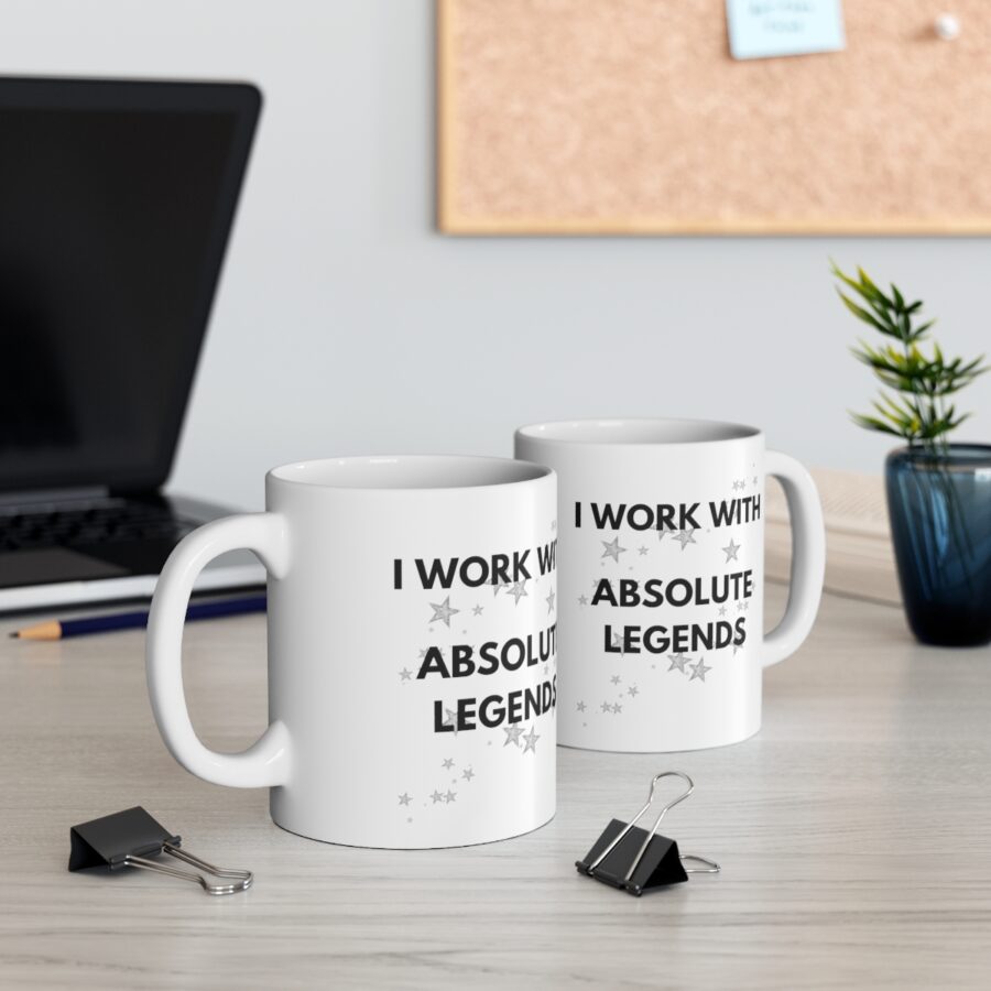 I work with Absolute Legends - Ceramic Coffee Cups, 11oz, 15oz - Image 4
