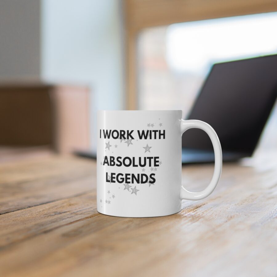 I work with Absolute Legends - Ceramic Coffee Cups, 11oz, 15oz - Image 5