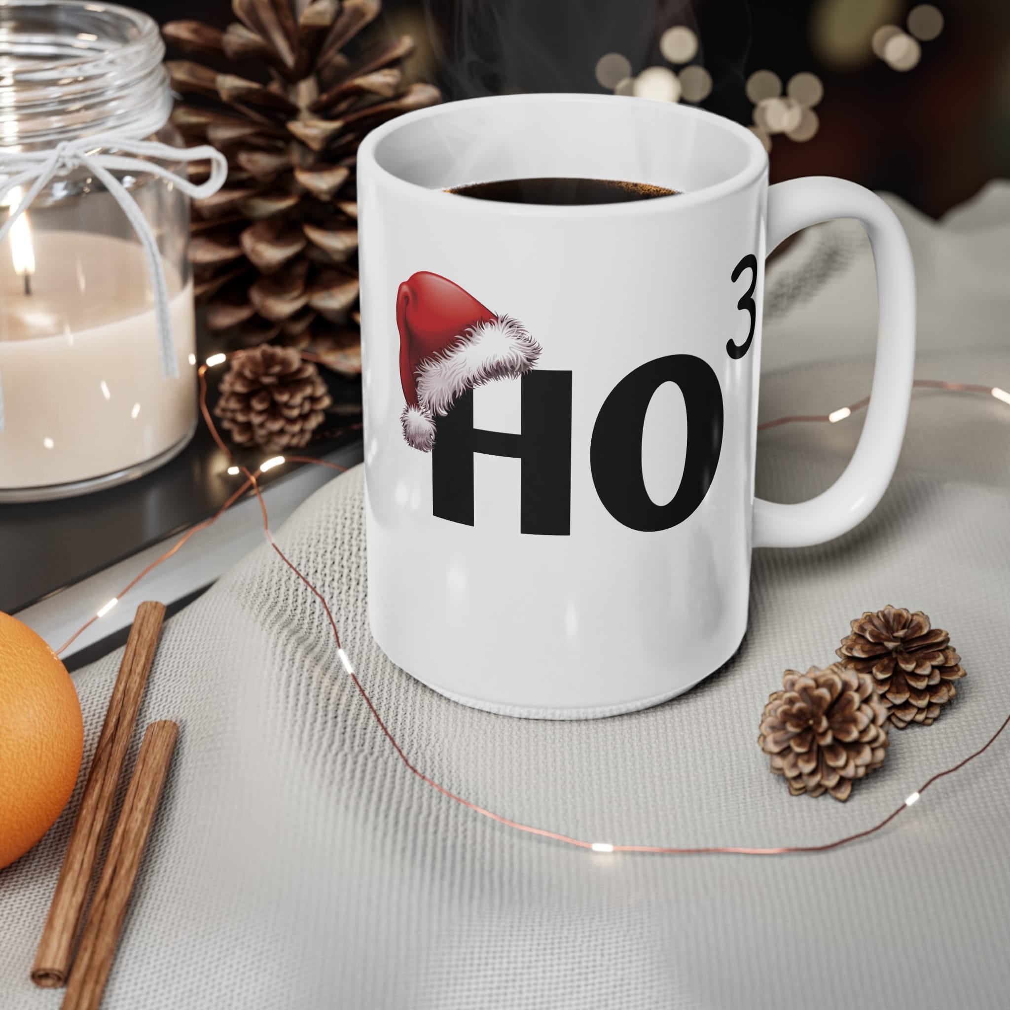 HO HO HO Funny Christmas Mug by RudeCuppa