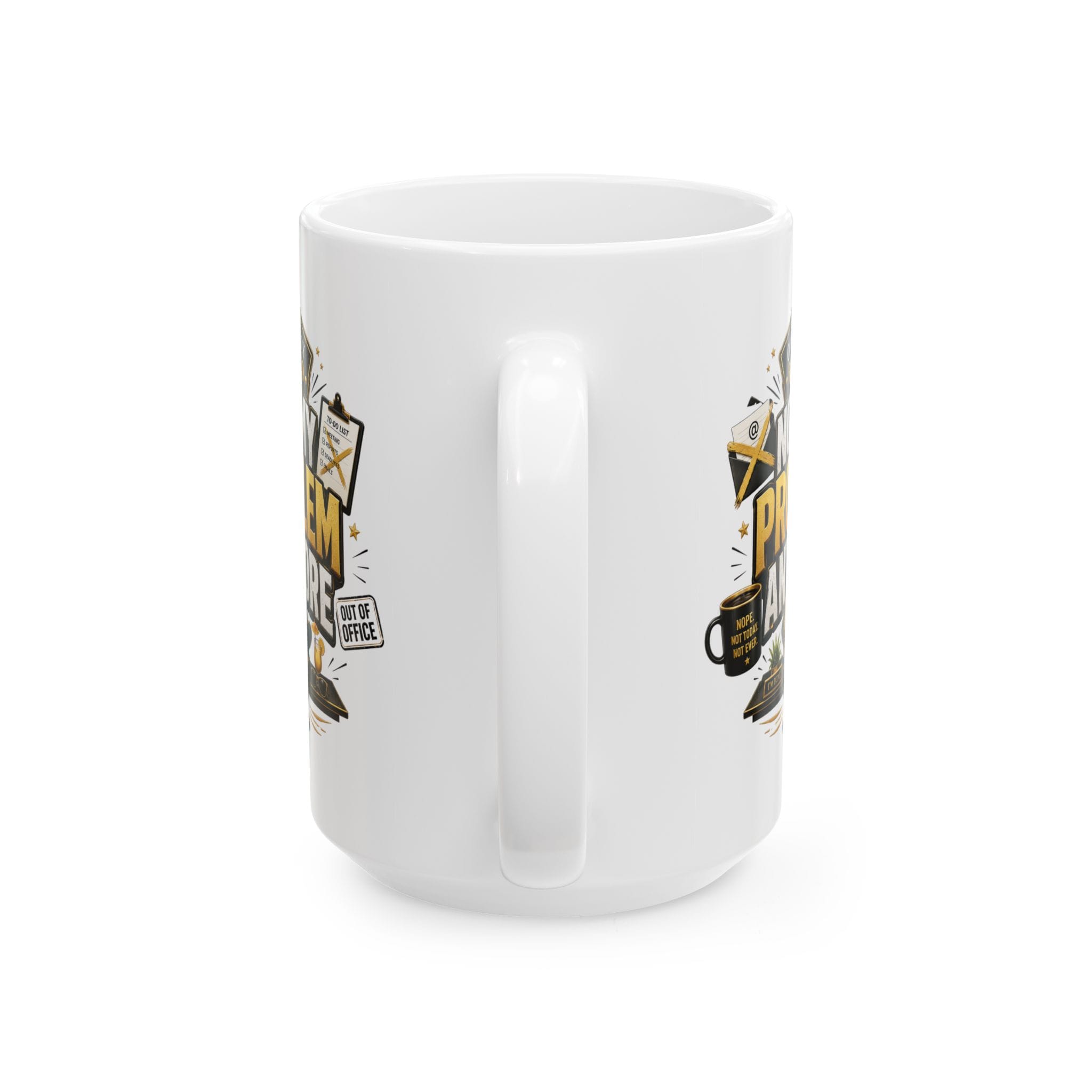 Officially Retired Not My Problem Anymore Funny Retirement Mug by RudeCuppa