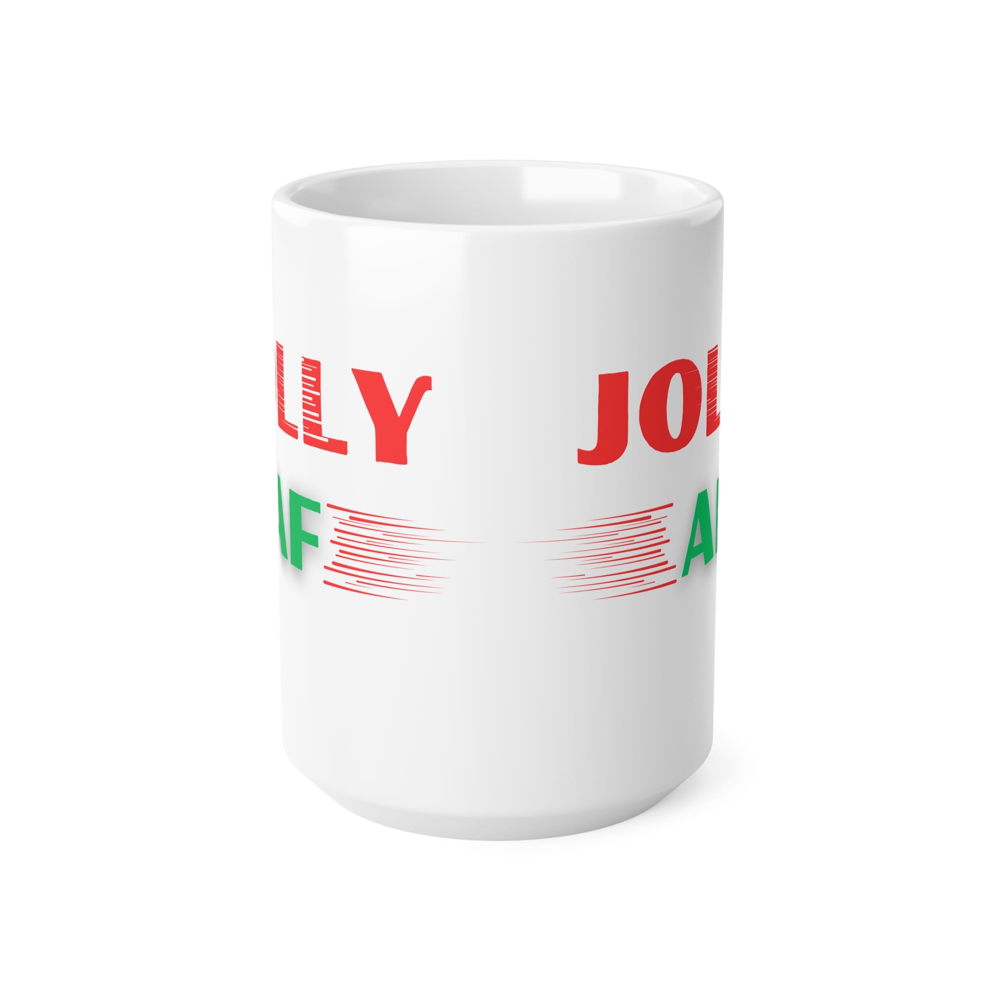 Jolly AF Funny Christmas Mug by RudeCuppa