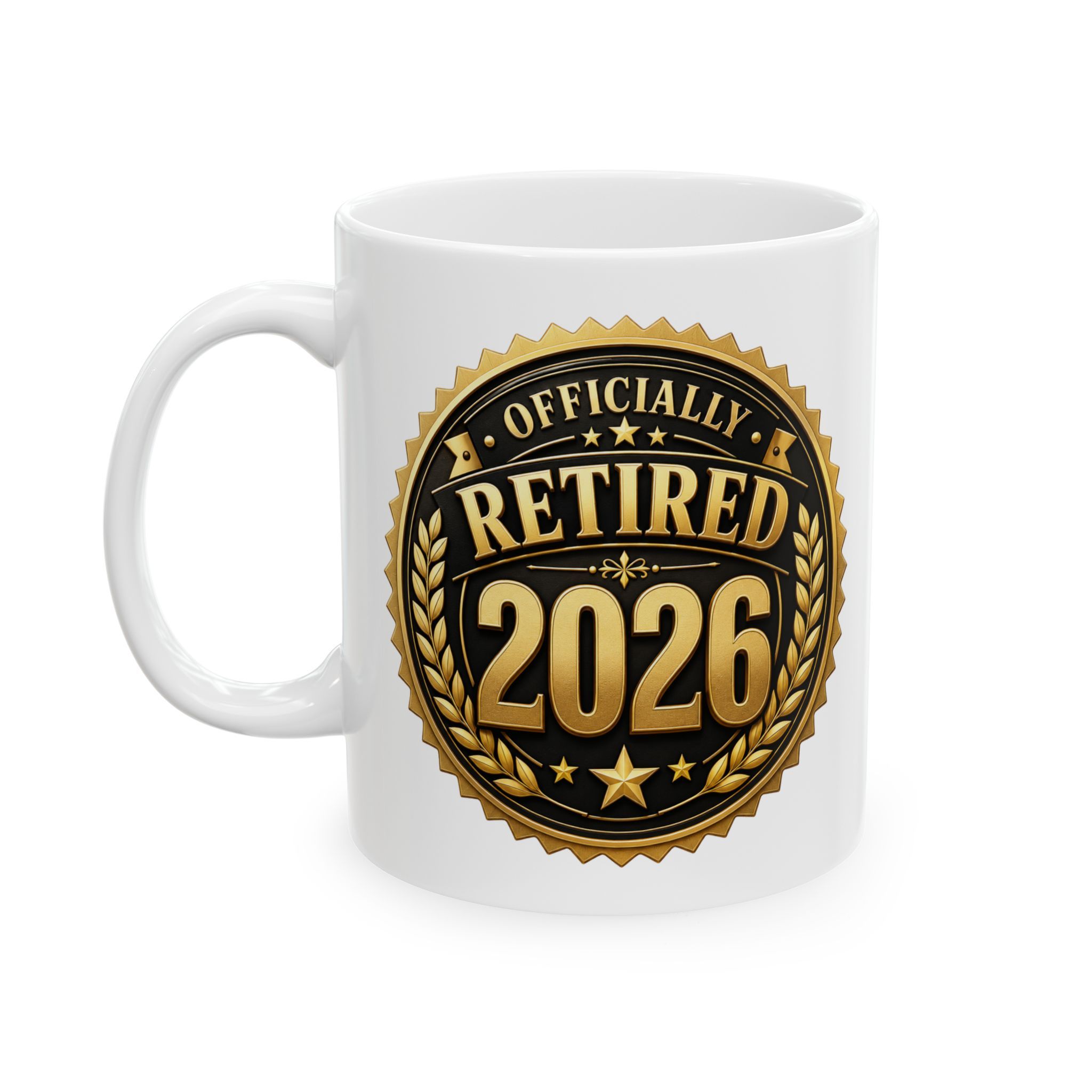 Officially Retired 2026 - Funny Retirement Ceramic Mug, (11oz, 15oz) - Image 2