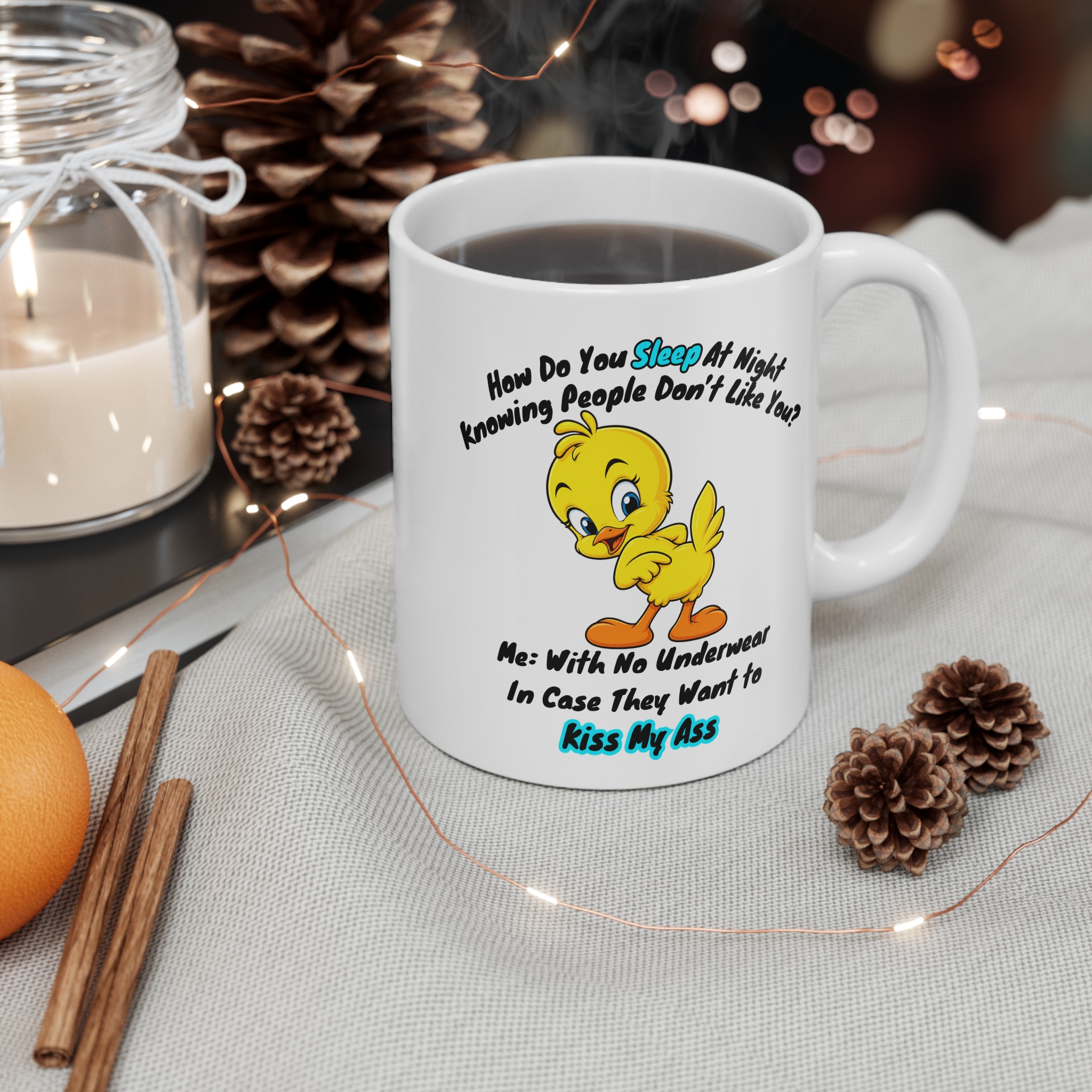 How Do You Sleep At Night Rude Duck Mug - Image 3