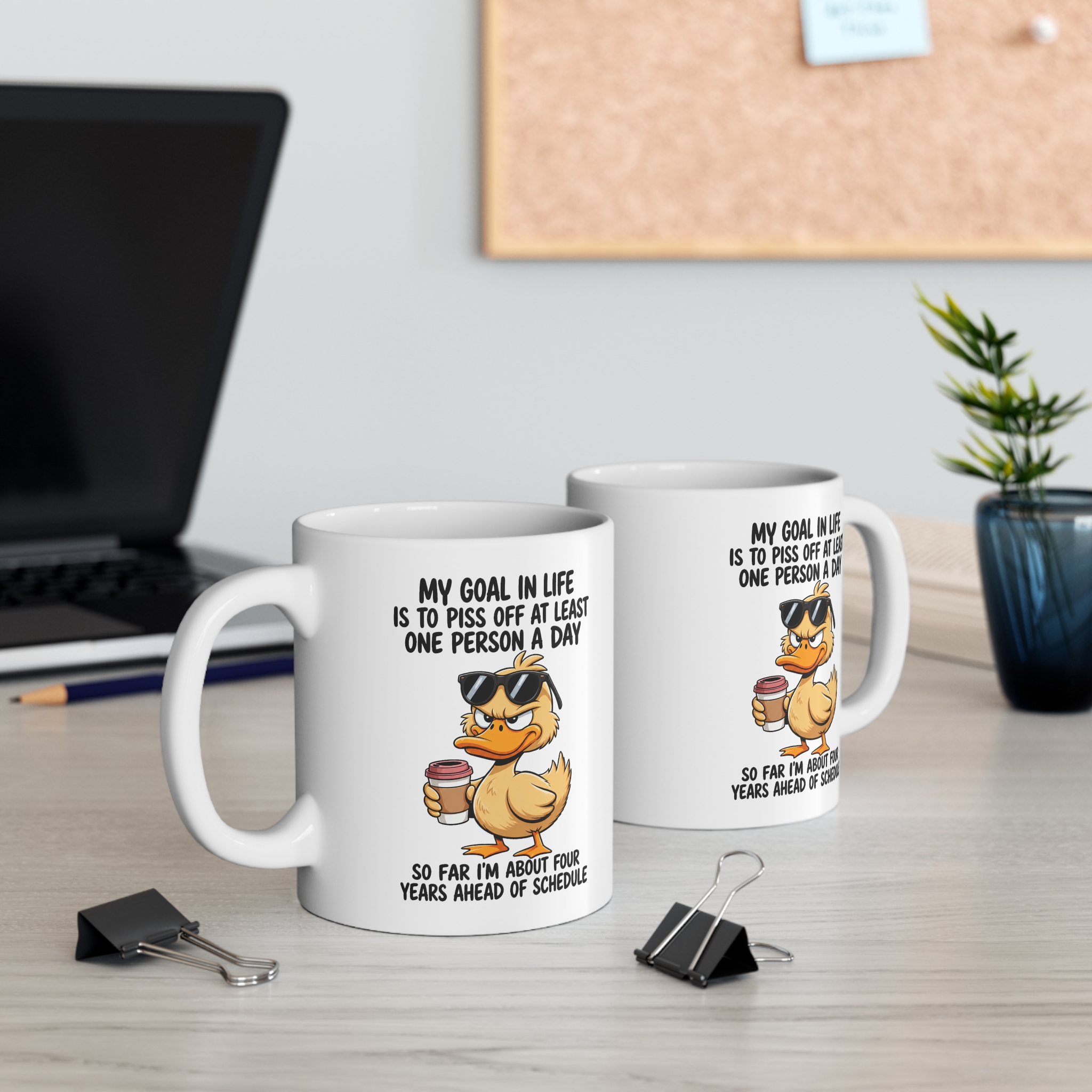 Sassy Duck Mug funny ceramic mug by RudeCuppa