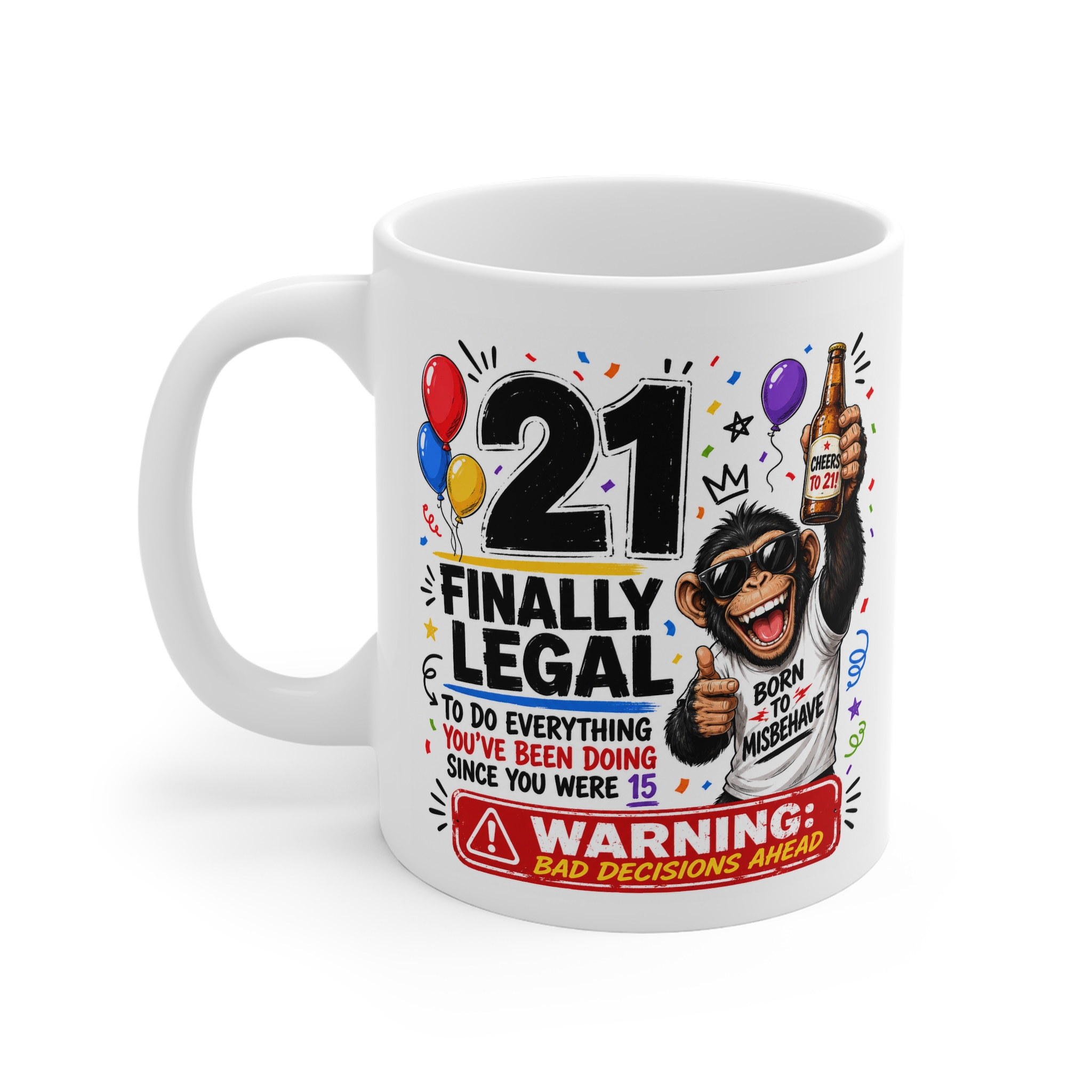 21st Birthday funny milestone mug by RudeCuppa