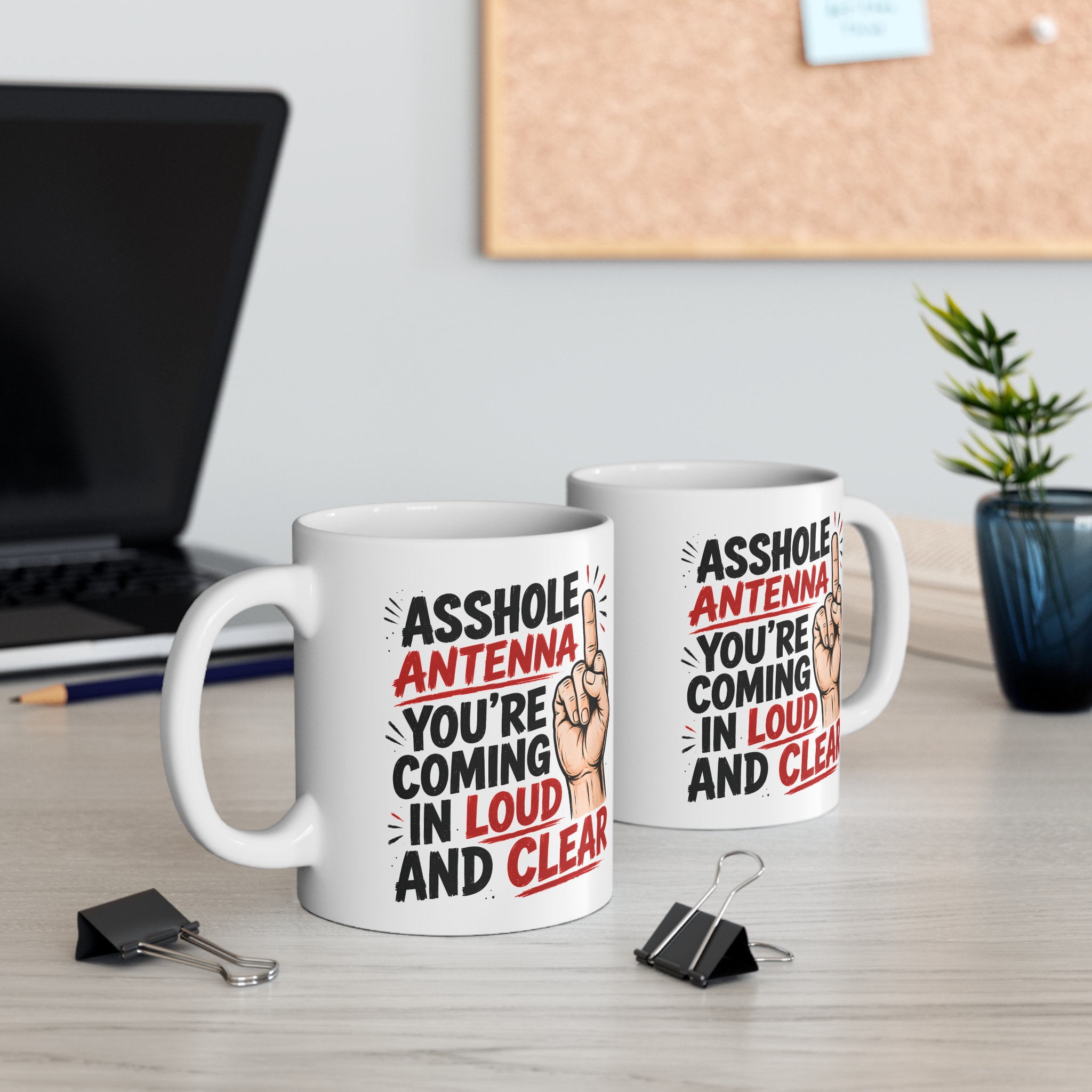 Asshole Antenna Rude Mug - Image 4