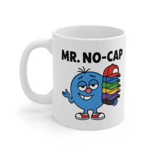 Mr. No-Cap funny character mug by RudeCuppa