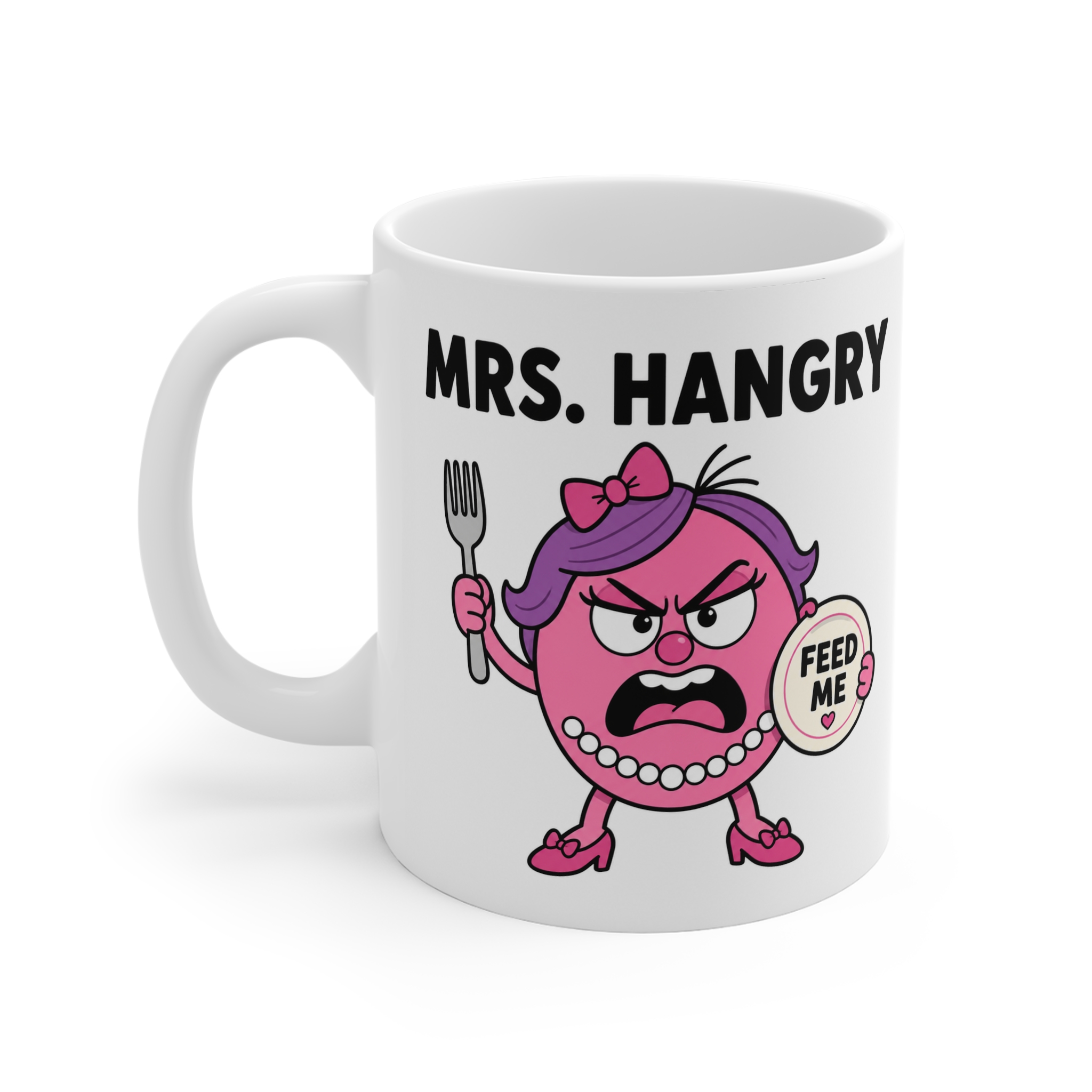 Mrs. Hangry funny character mug by RudeCuppa