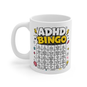 ADHD Bingo funny mug by RudeCuppa