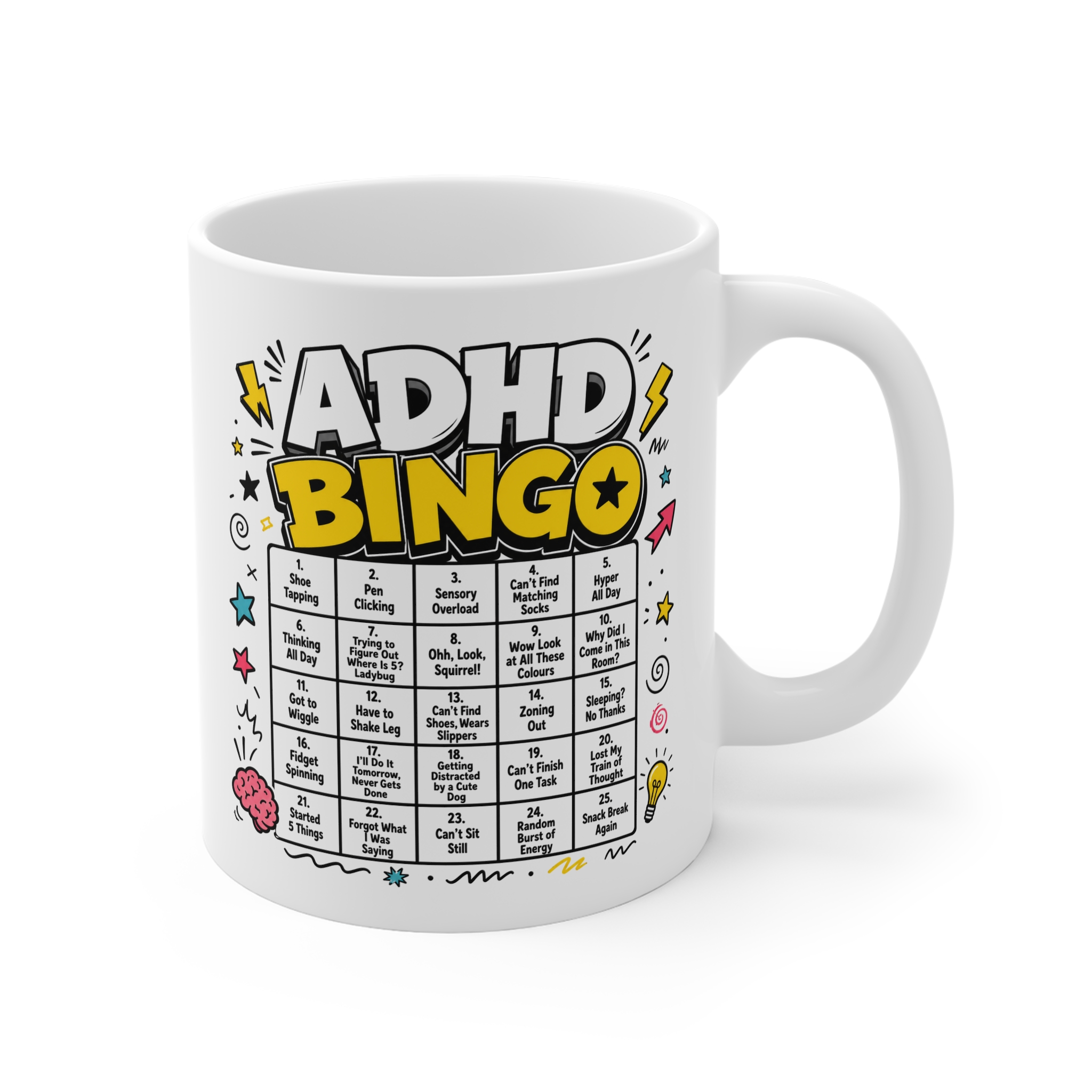 ADHD Bingo Funny Mug - Image 2