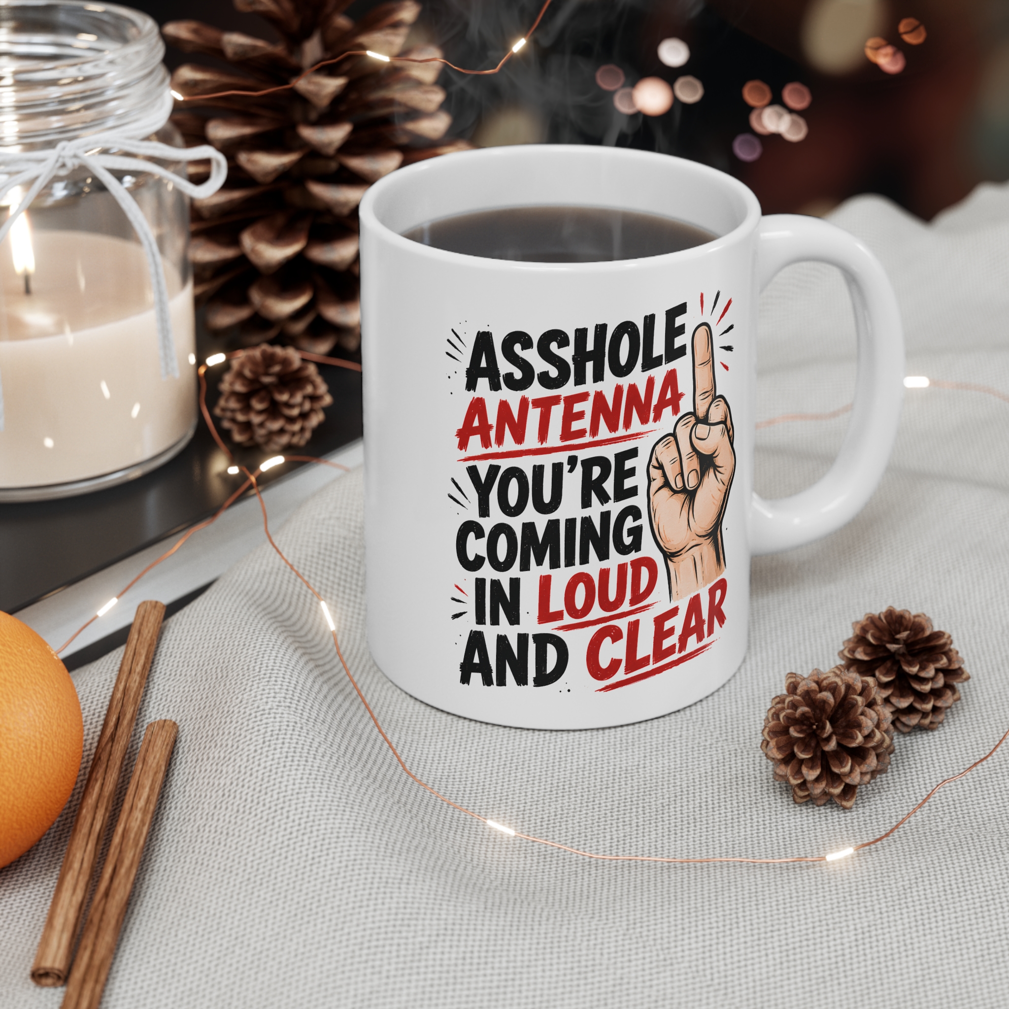 Asshole Antenna Rude Mug - Image 3