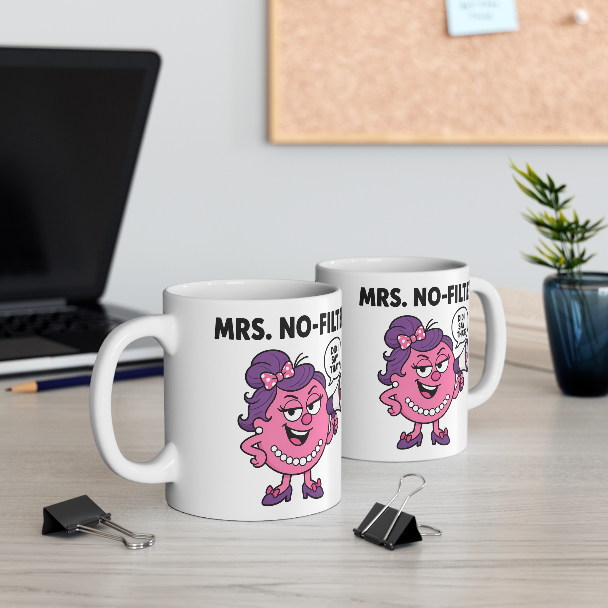 Mrs. No-Filter Funny Mug - Image 4