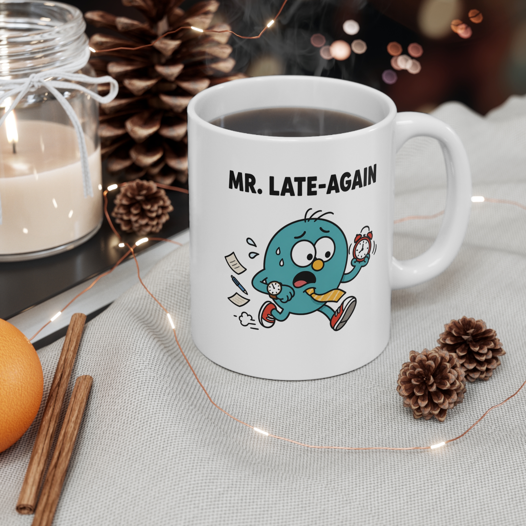 Mr. Late-Again Funny Mug - Image 3