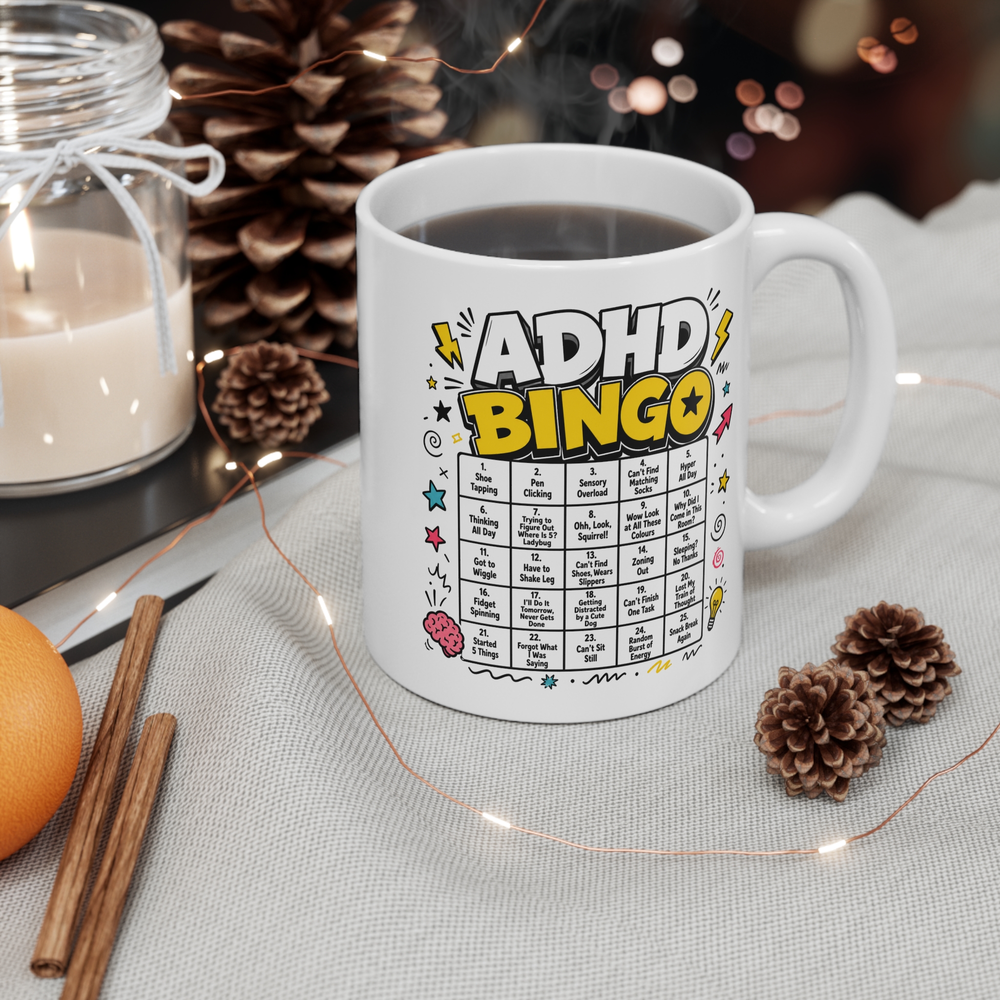 ADHD Bingo Funny Mug - Image 3