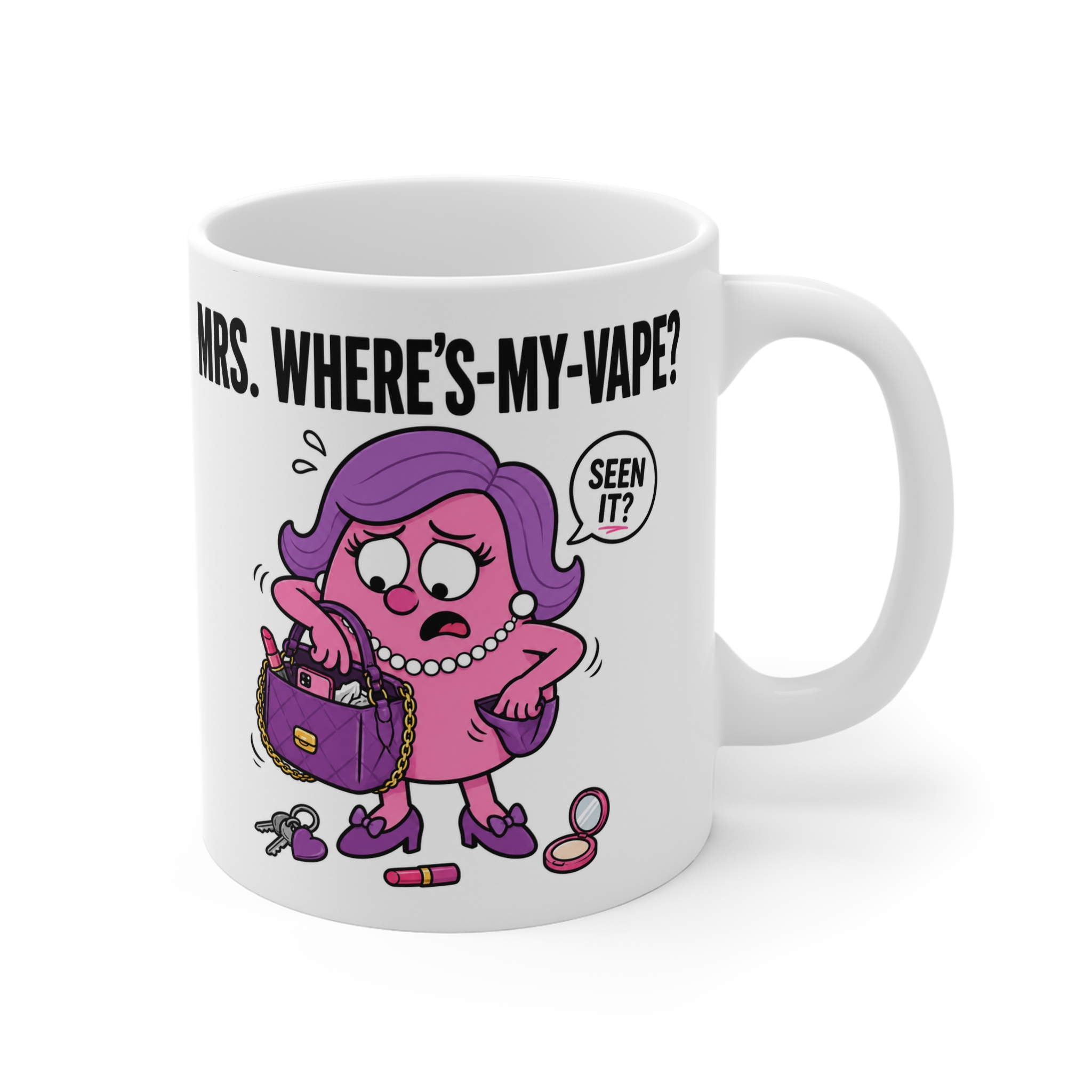 Mrs. Where Is My Vape Funny Mug - Image 2