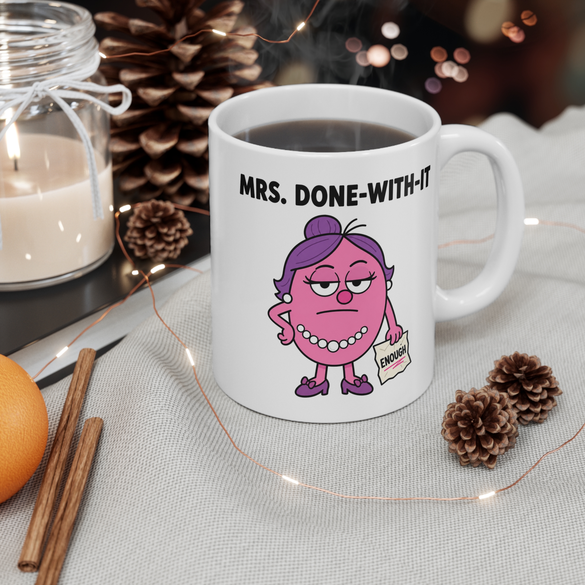 Mrs. Done-With-It Funny Mug - Image 3