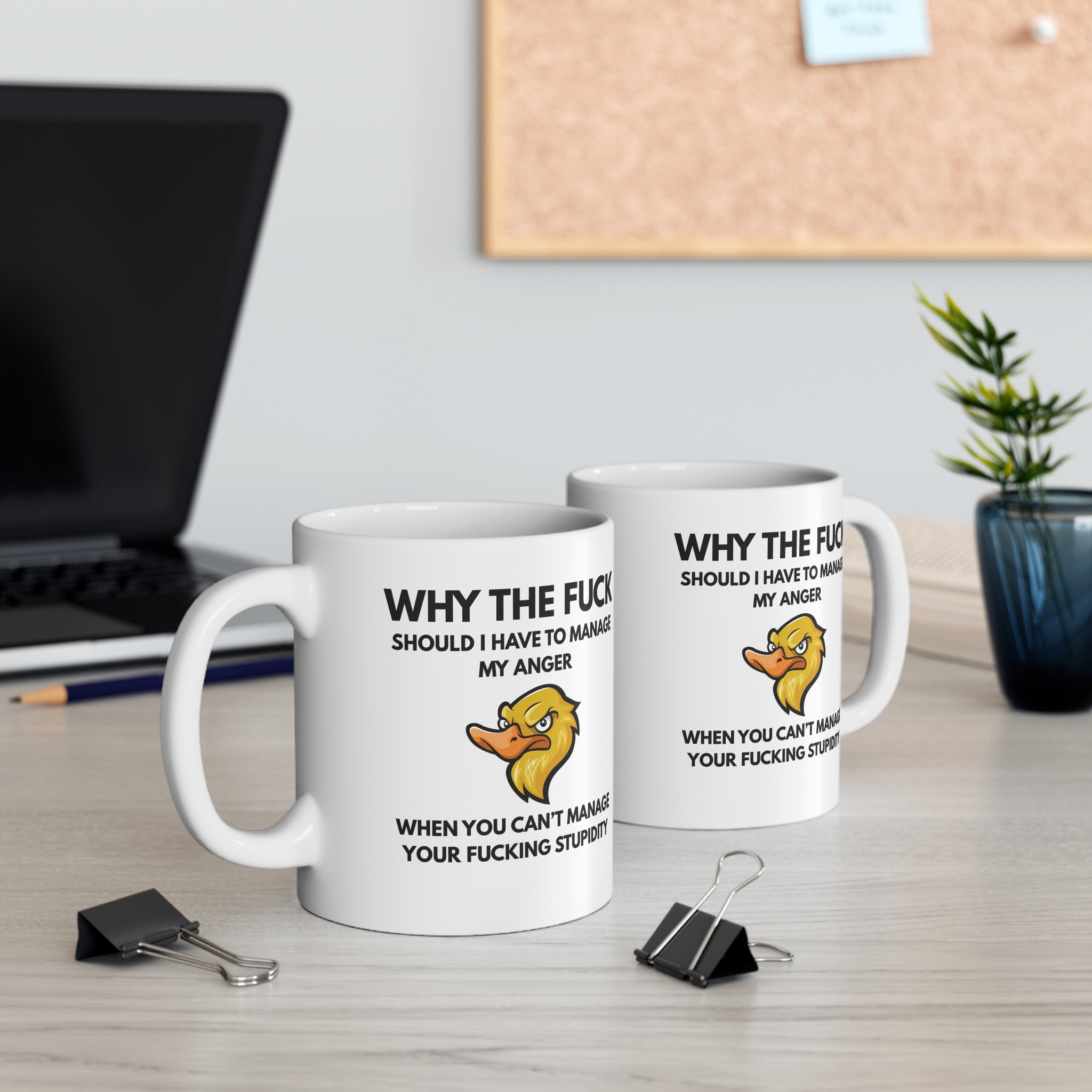 Why The F**k Should I Manage My Anger Rude Duck Mug | RudeCuppa - Image 4