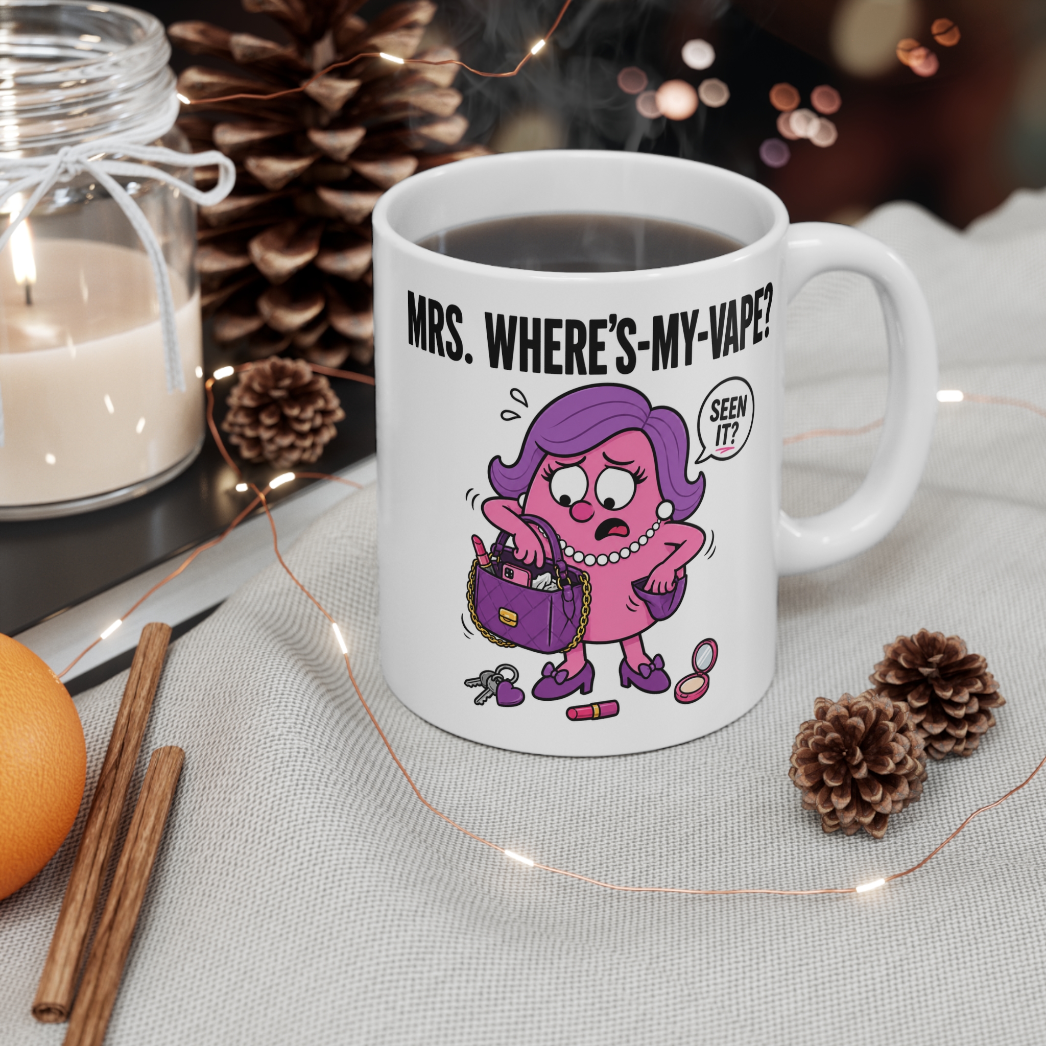 Mrs. Where Is My Vape Funny Mug - Image 3