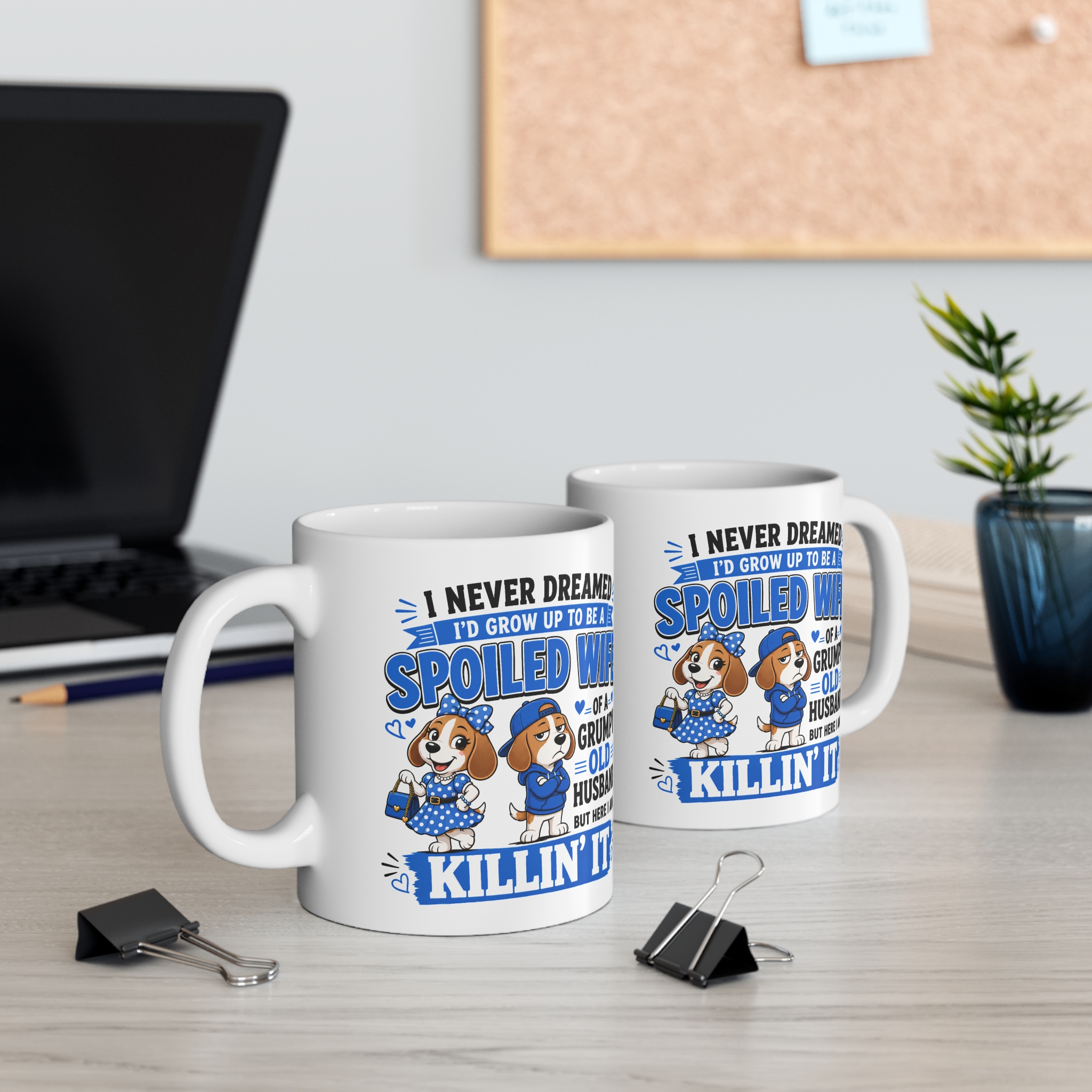 Spoiled Wife Grumpy Husband Dog Mug - Image 4