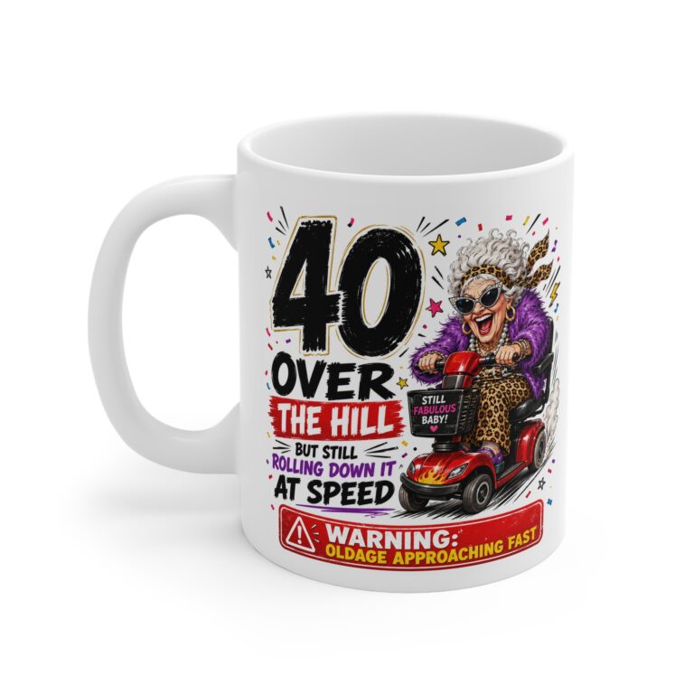 40th Birthday funny milestone mug by RudeCuppa