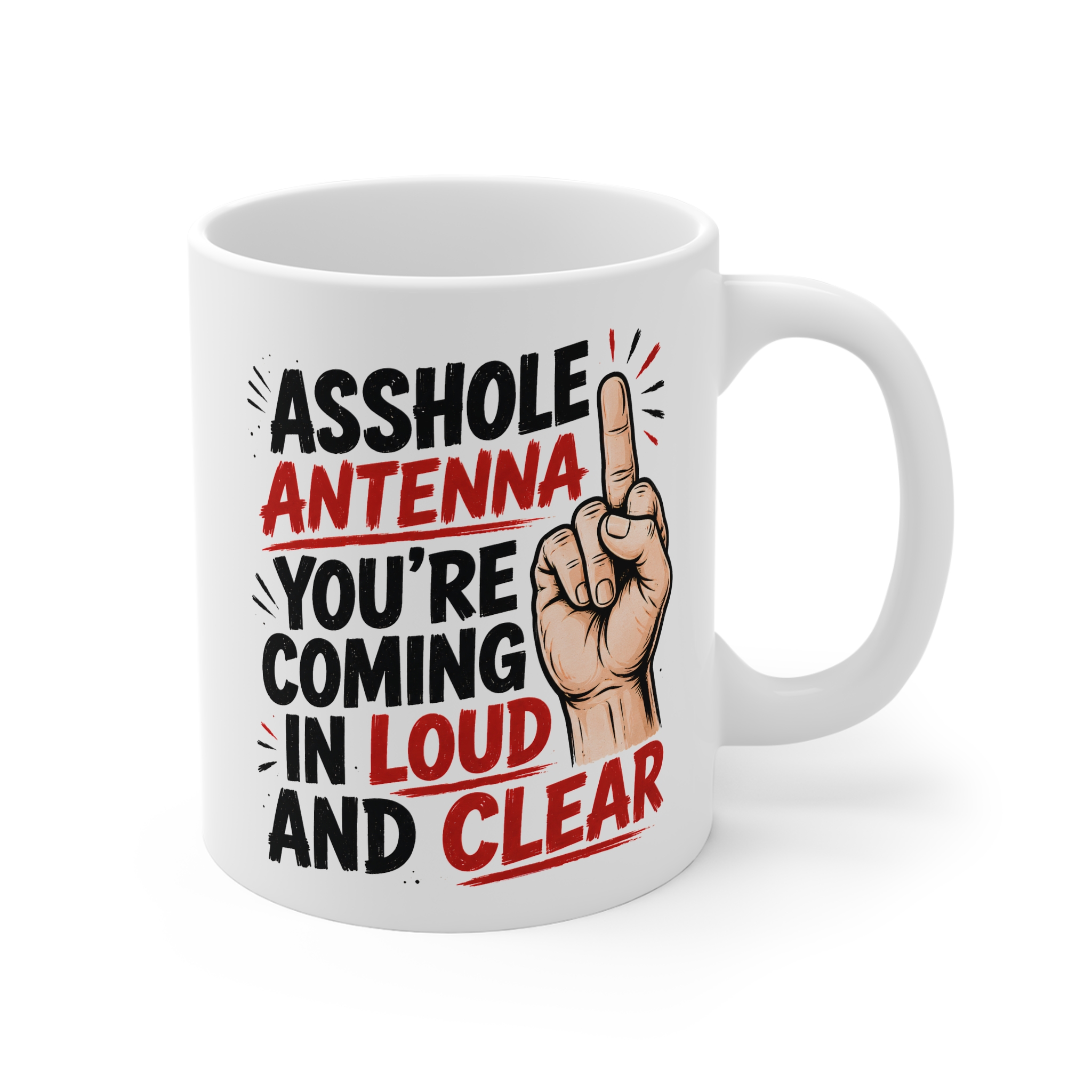 Asshole Antenna Rude Mug - Image 2