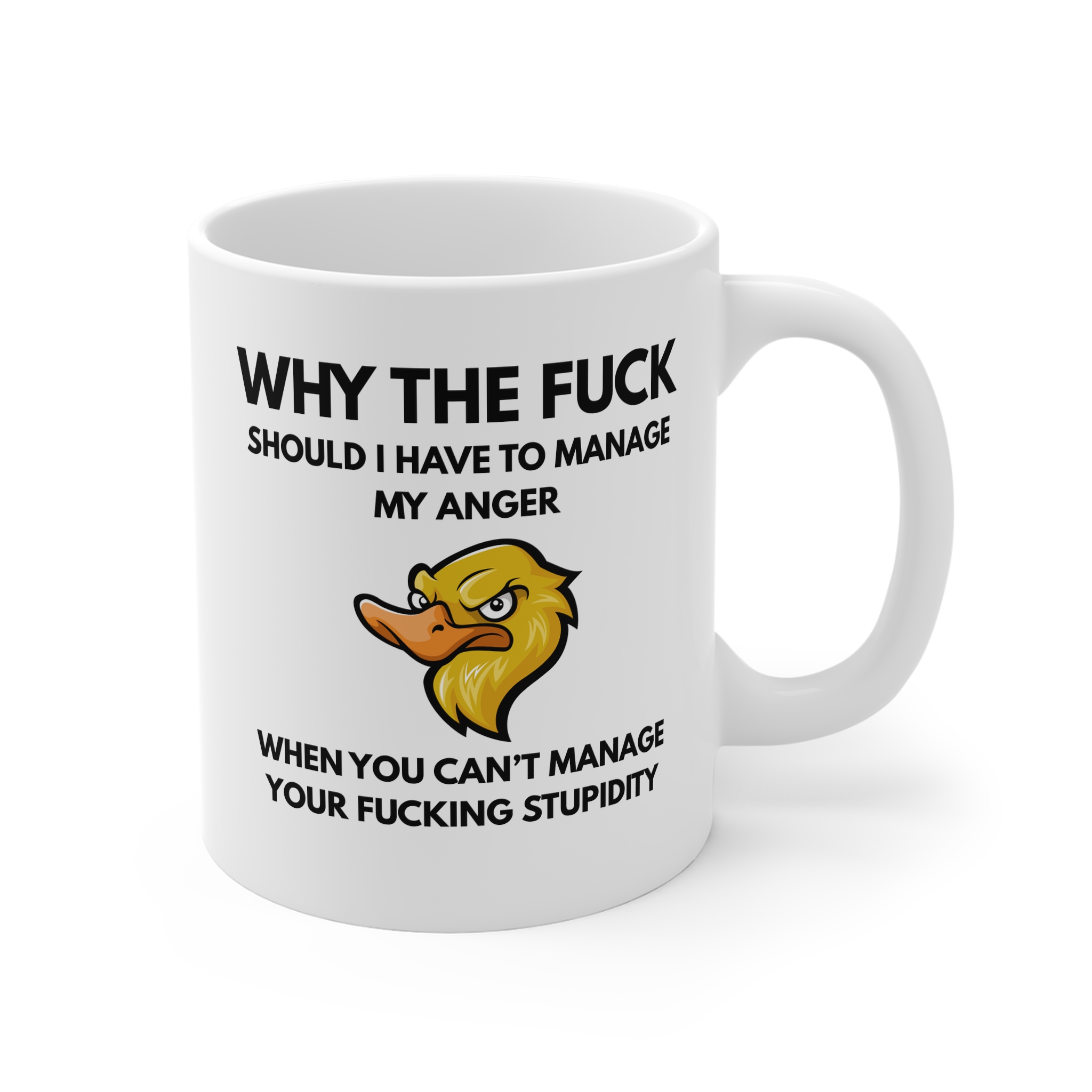 Why The F**k Should I Manage My Anger Rude Duck Mug | RudeCuppa - Image 2