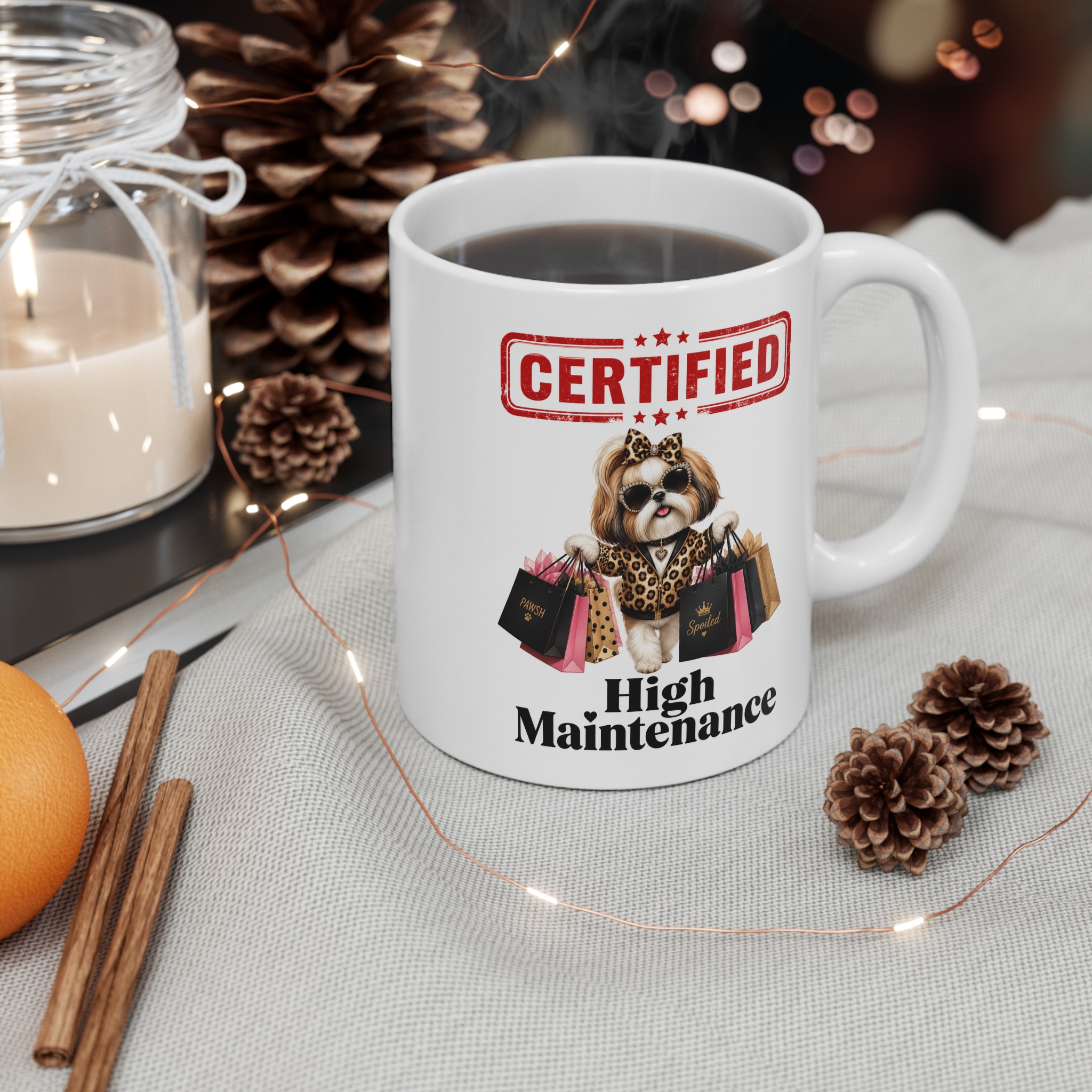 Certified High Maintenance Glam Dog Mug - Image 3