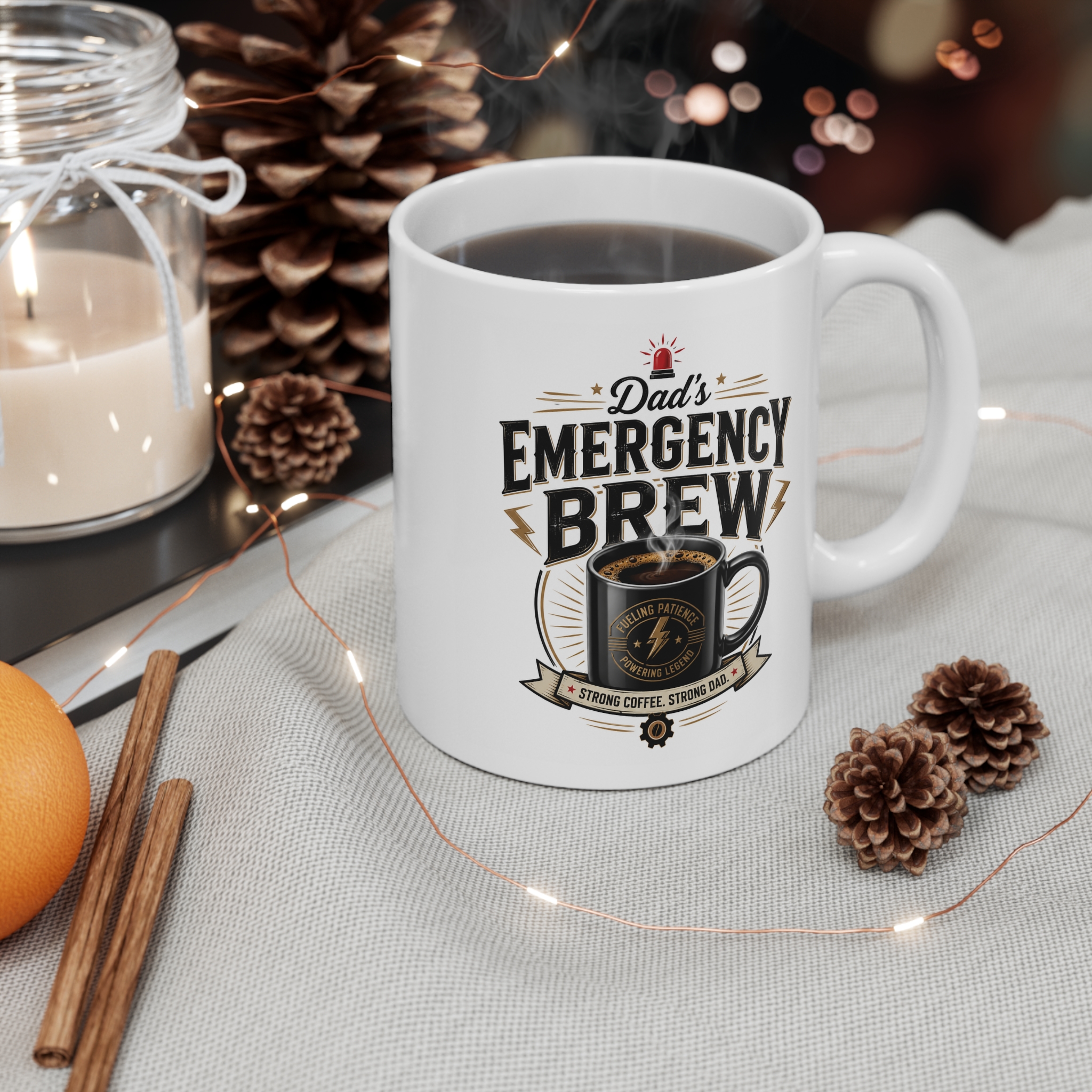 Dad's Emergency Brew Funny Dad Mug - Image 3