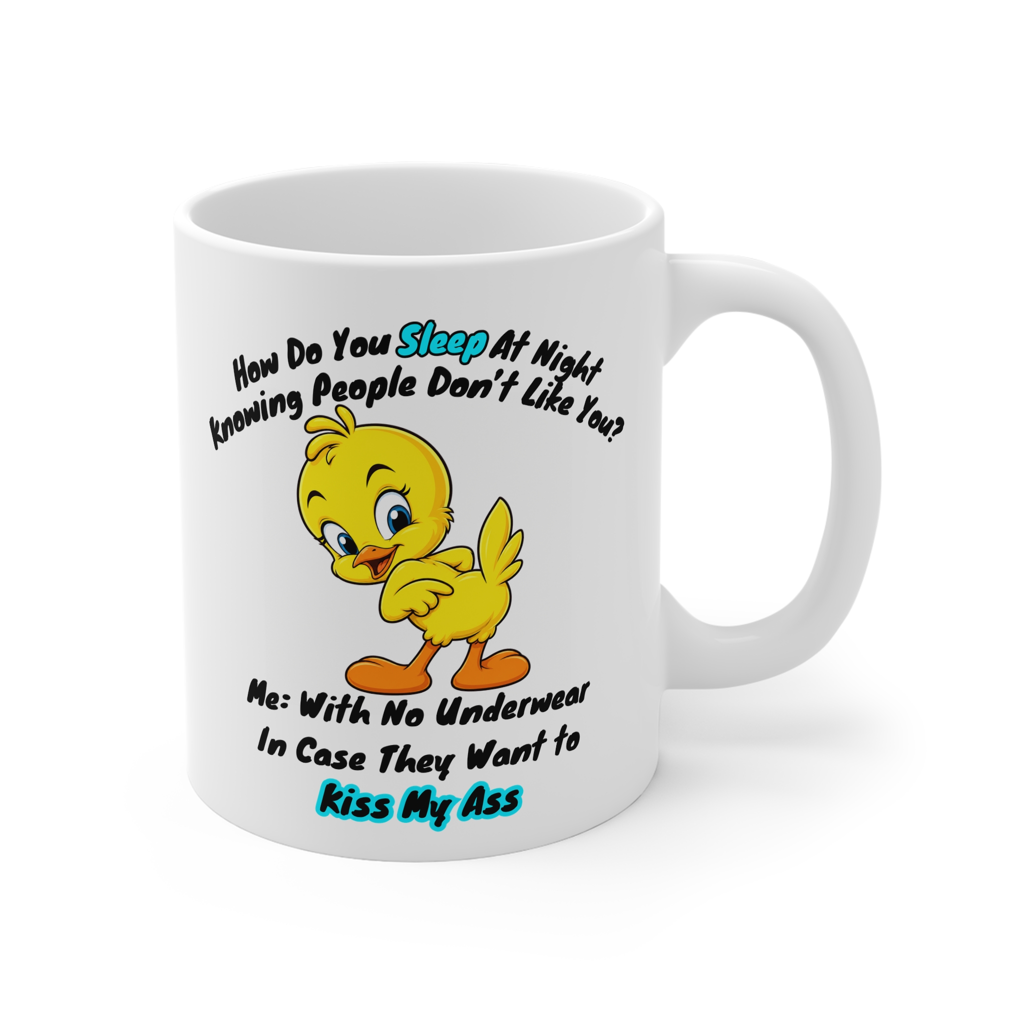 How Do You Sleep At Night Rude Duck Mug - Image 2