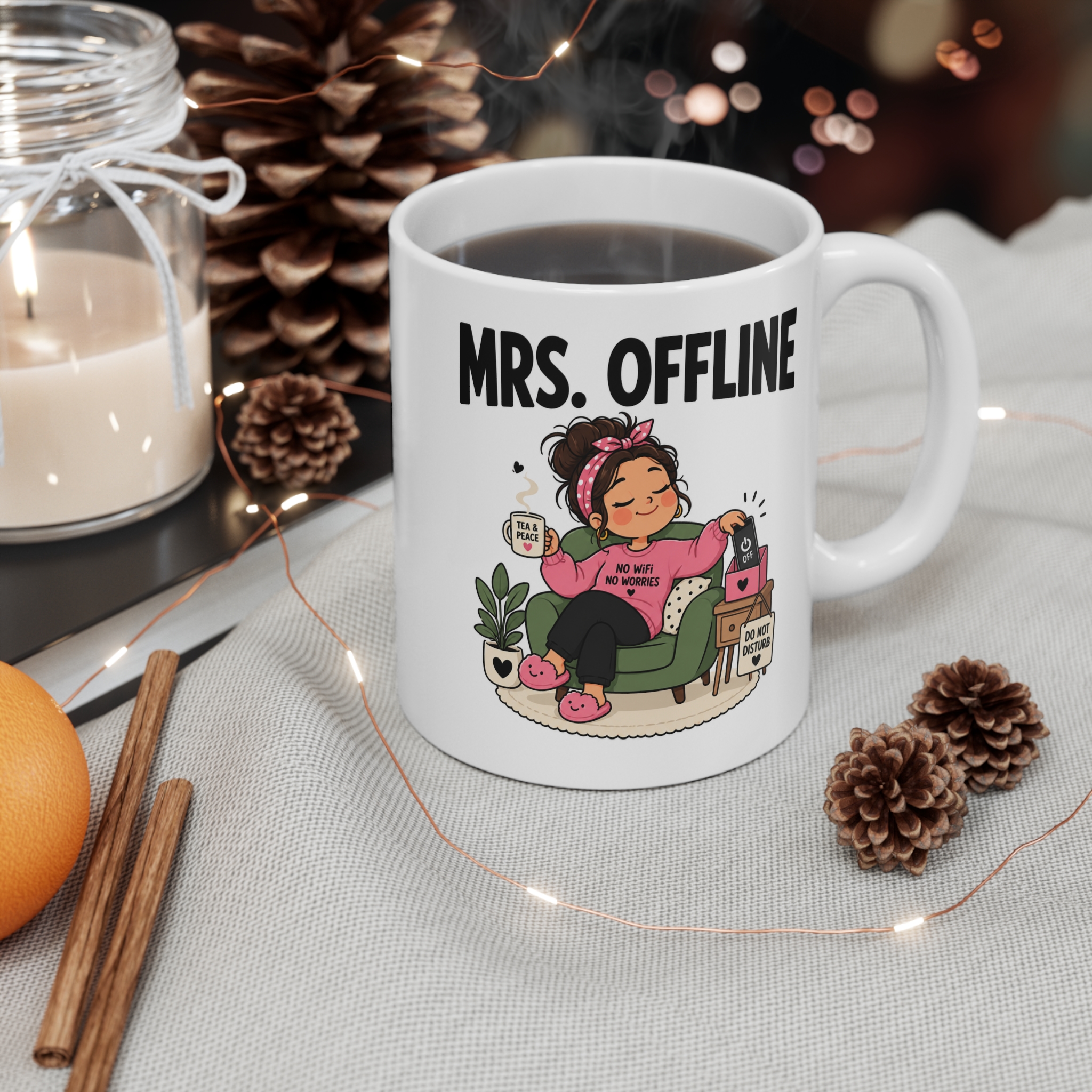 Mrs. Offline Funny Mug - Image 3